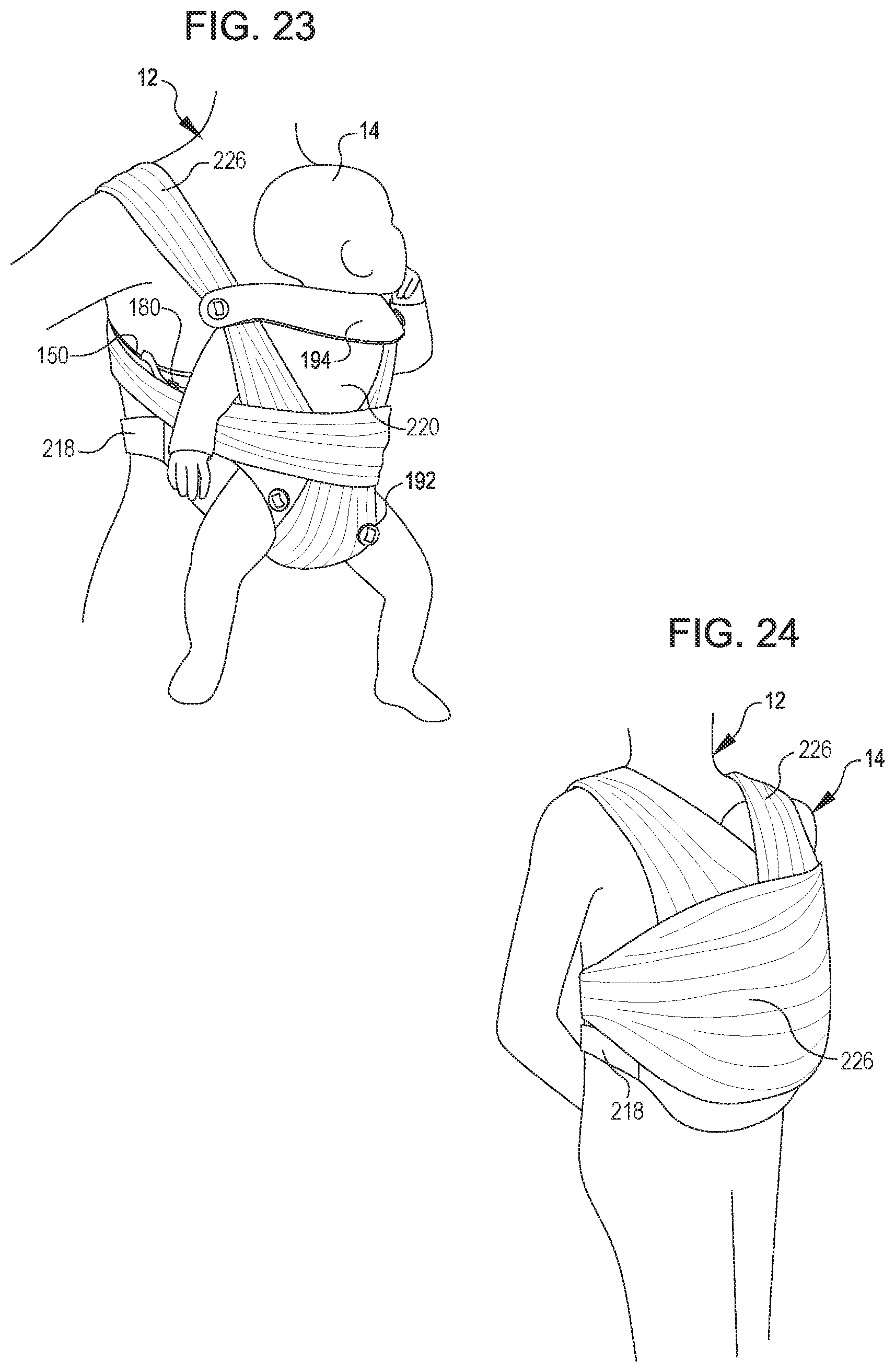 Patent US12376688 Figure 15 – Newborn carrier