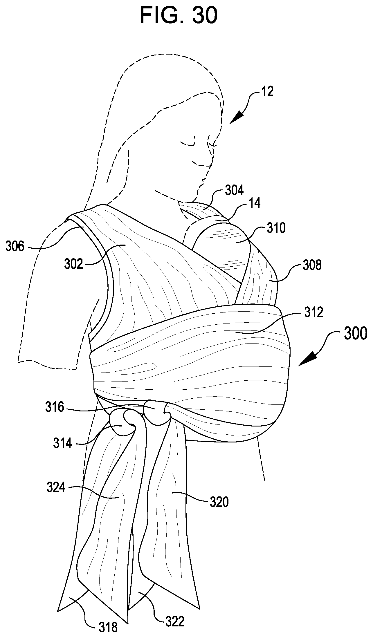 Patent US12376688 Figure 20 – Newborn carrier