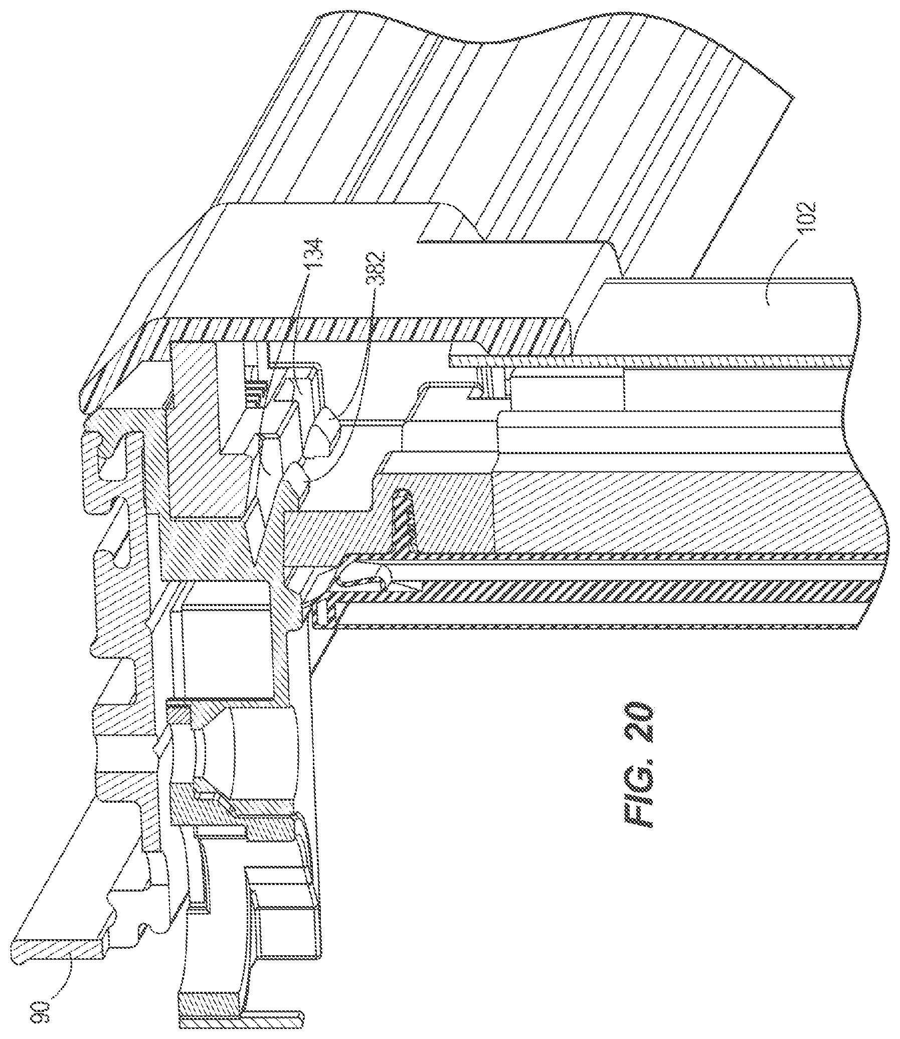 Patent US12376689 Figure 15 – Case frame and door assembly for a merchandiser