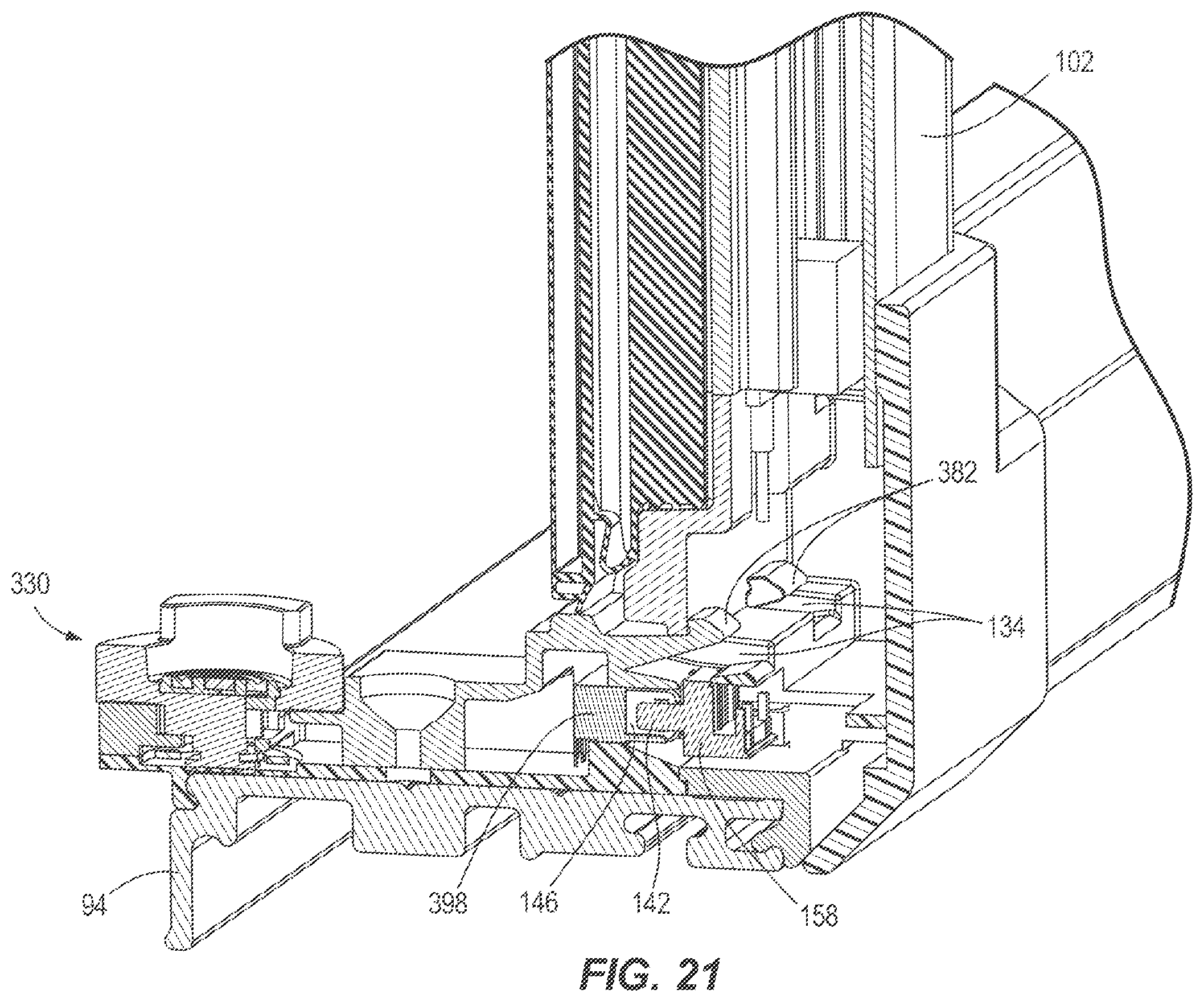 Patent US12376689 Figure 16 – Case frame and door assembly for a merchandiser