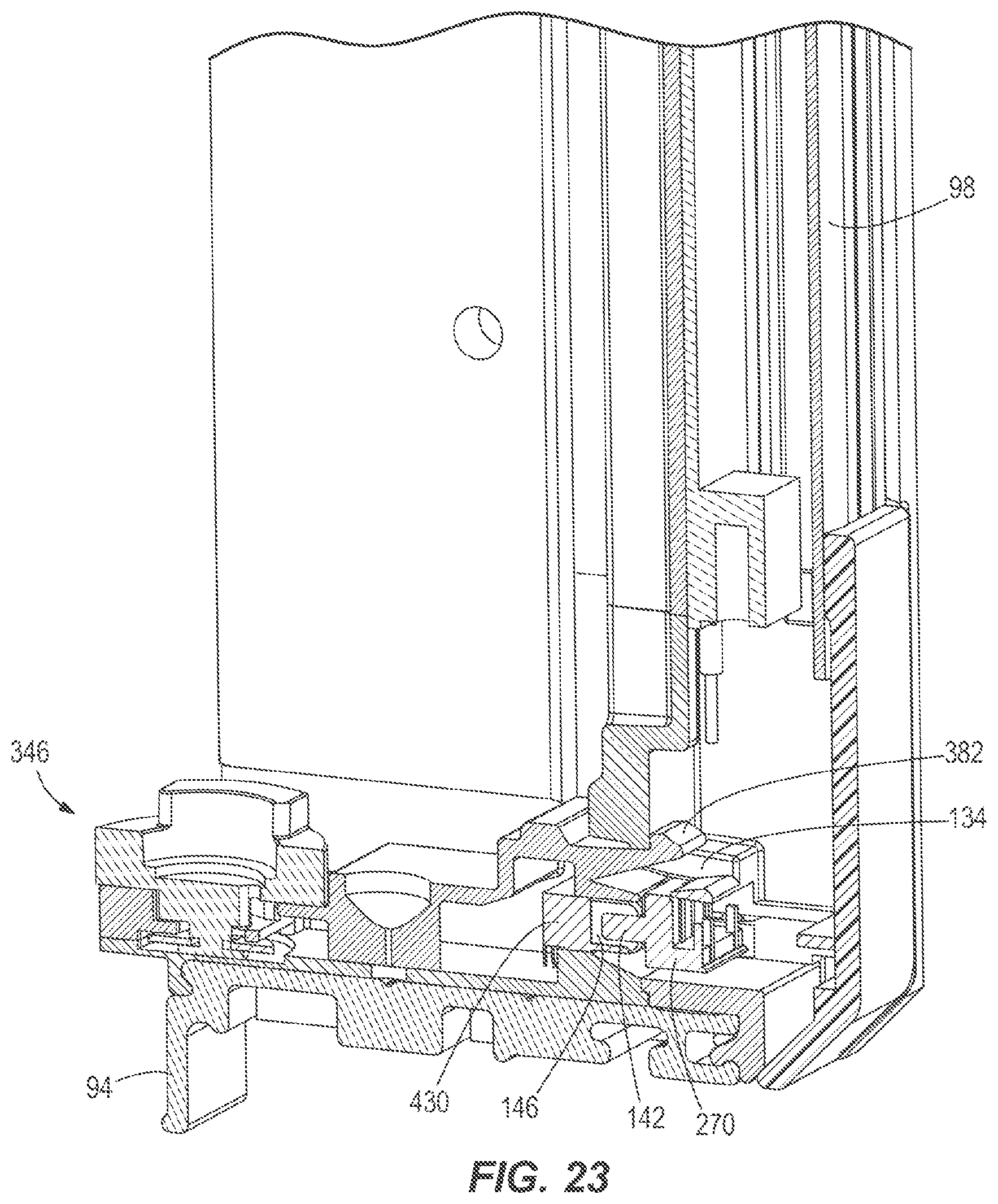 Patent US12376689 Figure 18 – Case frame and door assembly for a merchandiser