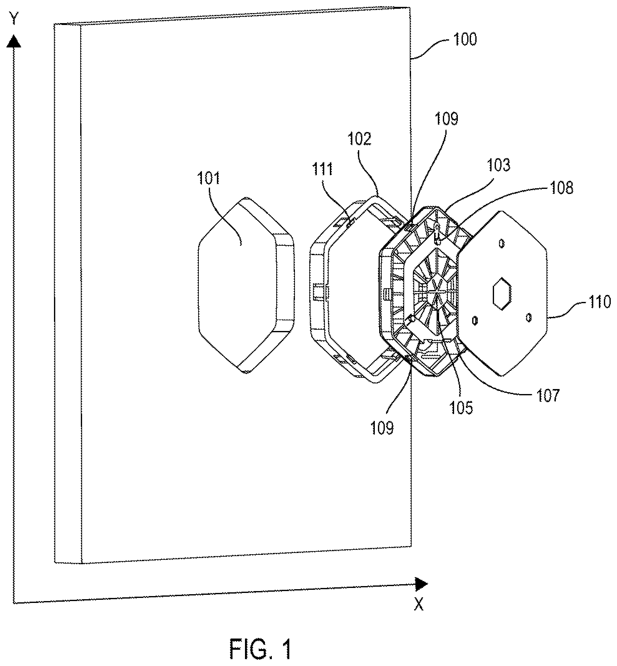 Patent US12376691 Figure 1 – Mounting method and device