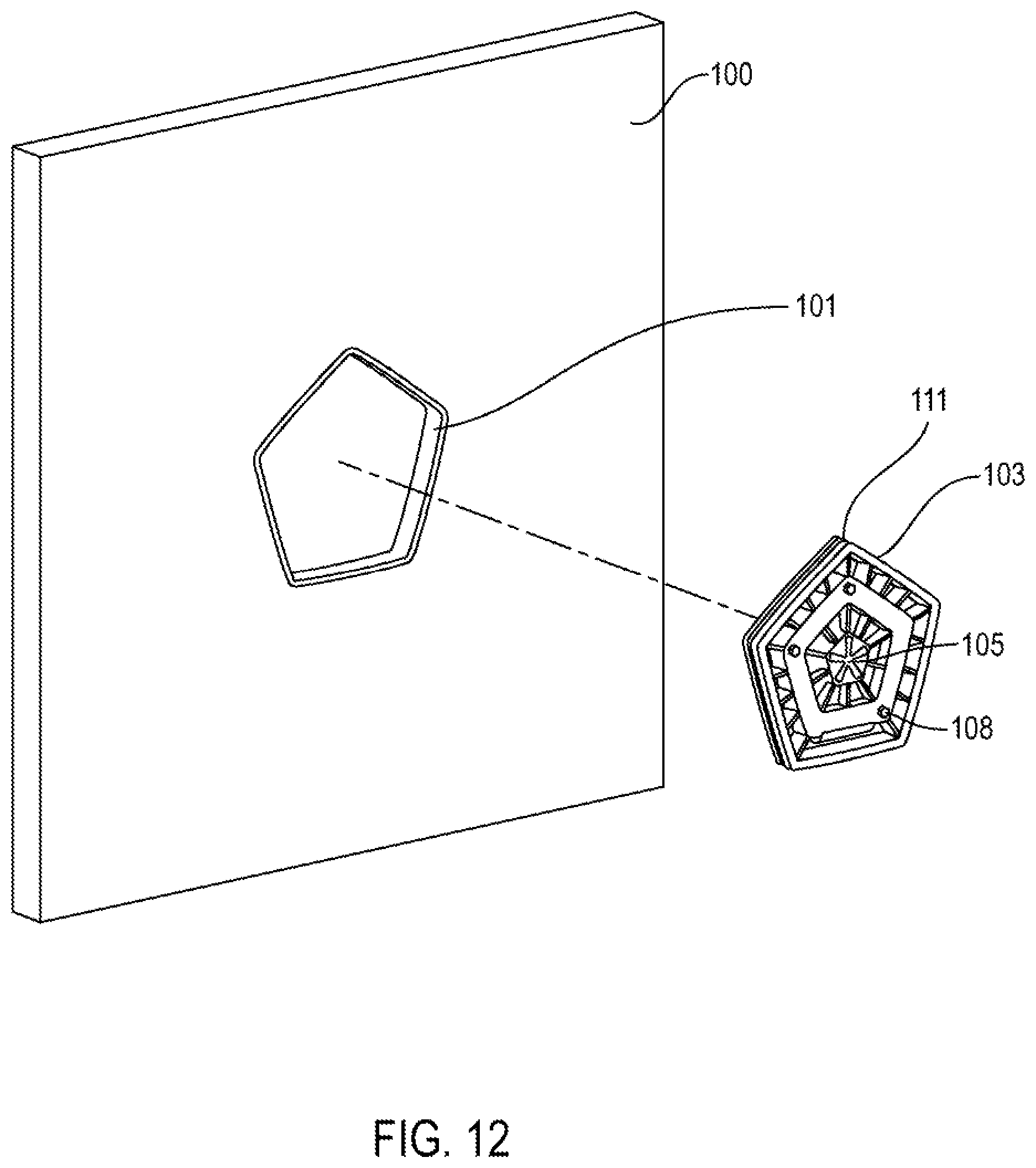 Patent US12376691 Figure 12 – Mounting method and device