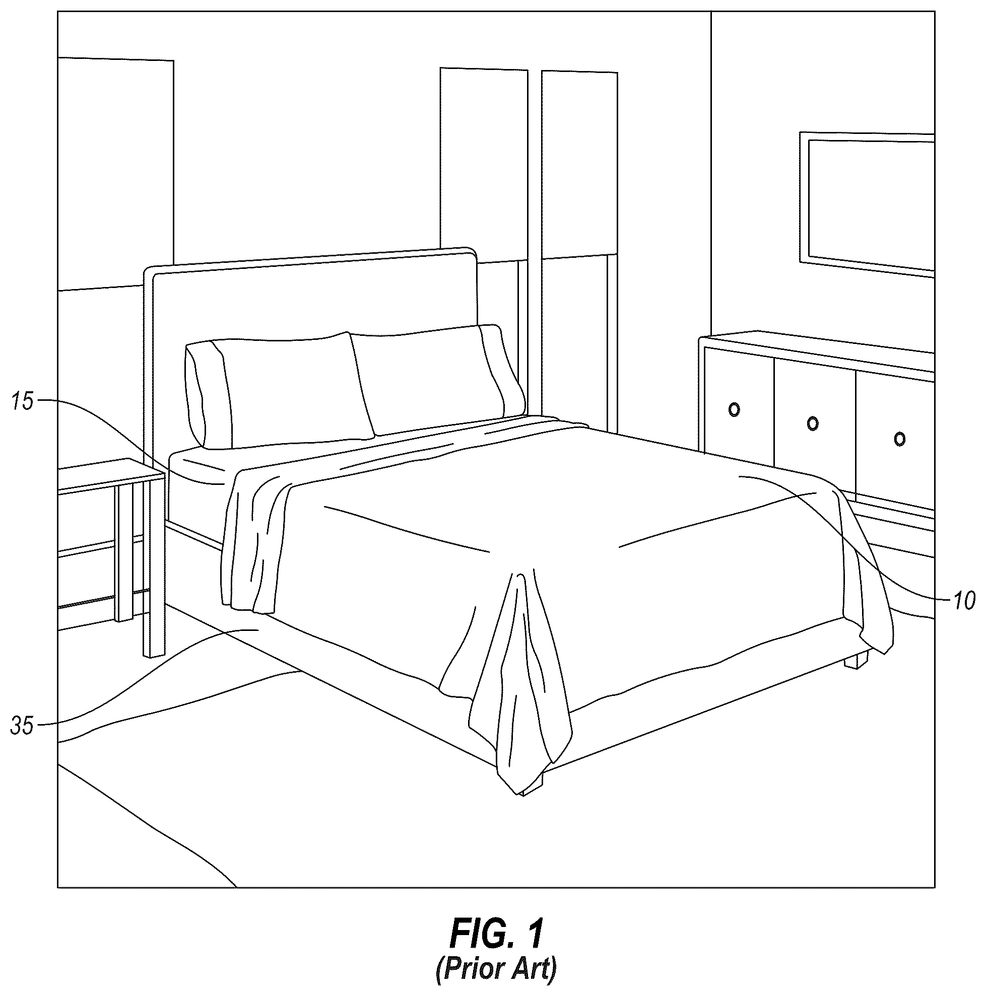 Patent US12376692 Figure 1 – Mattress covers and methods of manufacture
