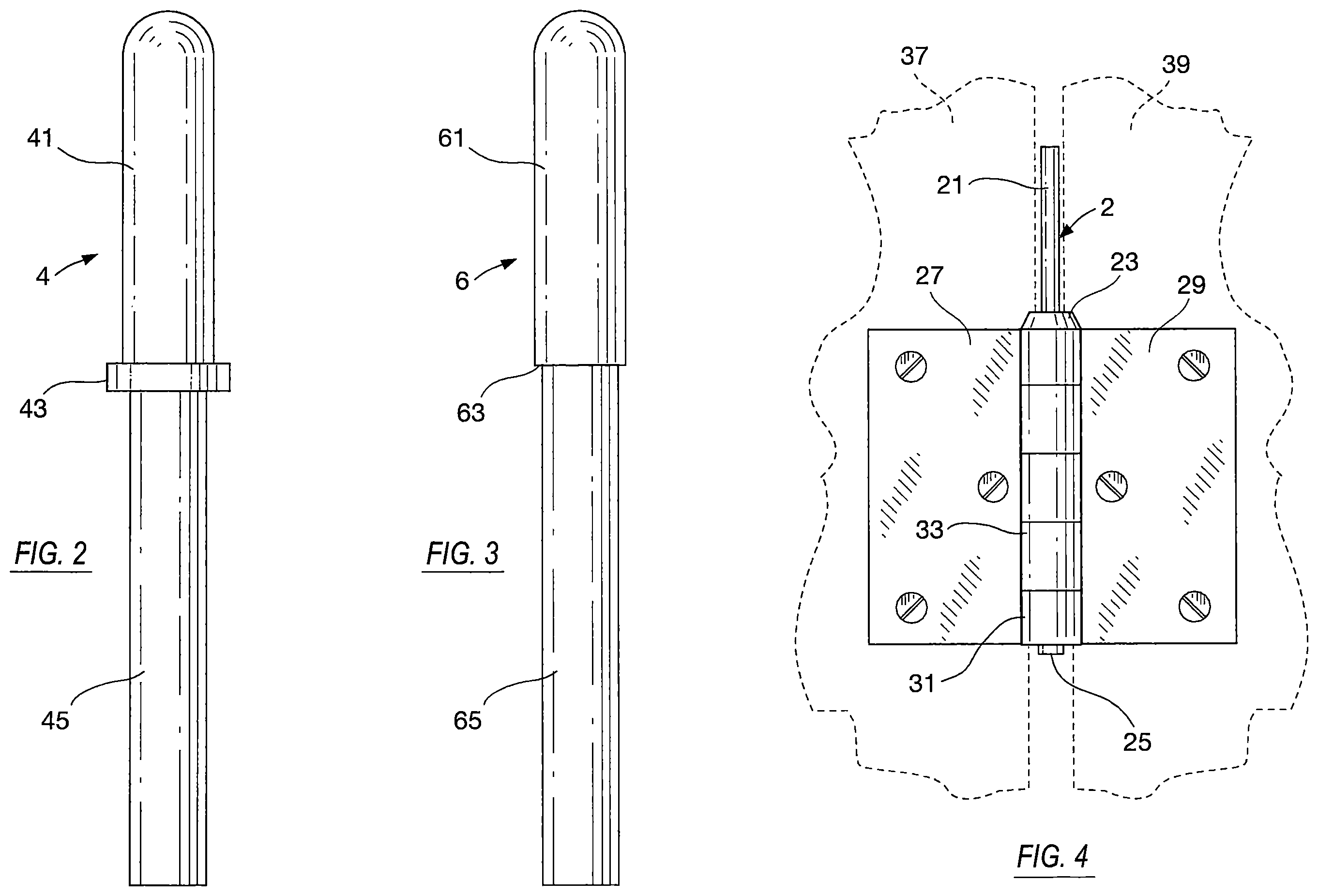 Patent US12376693 Figure 2 – Door hinge attachable telescopic hanger
