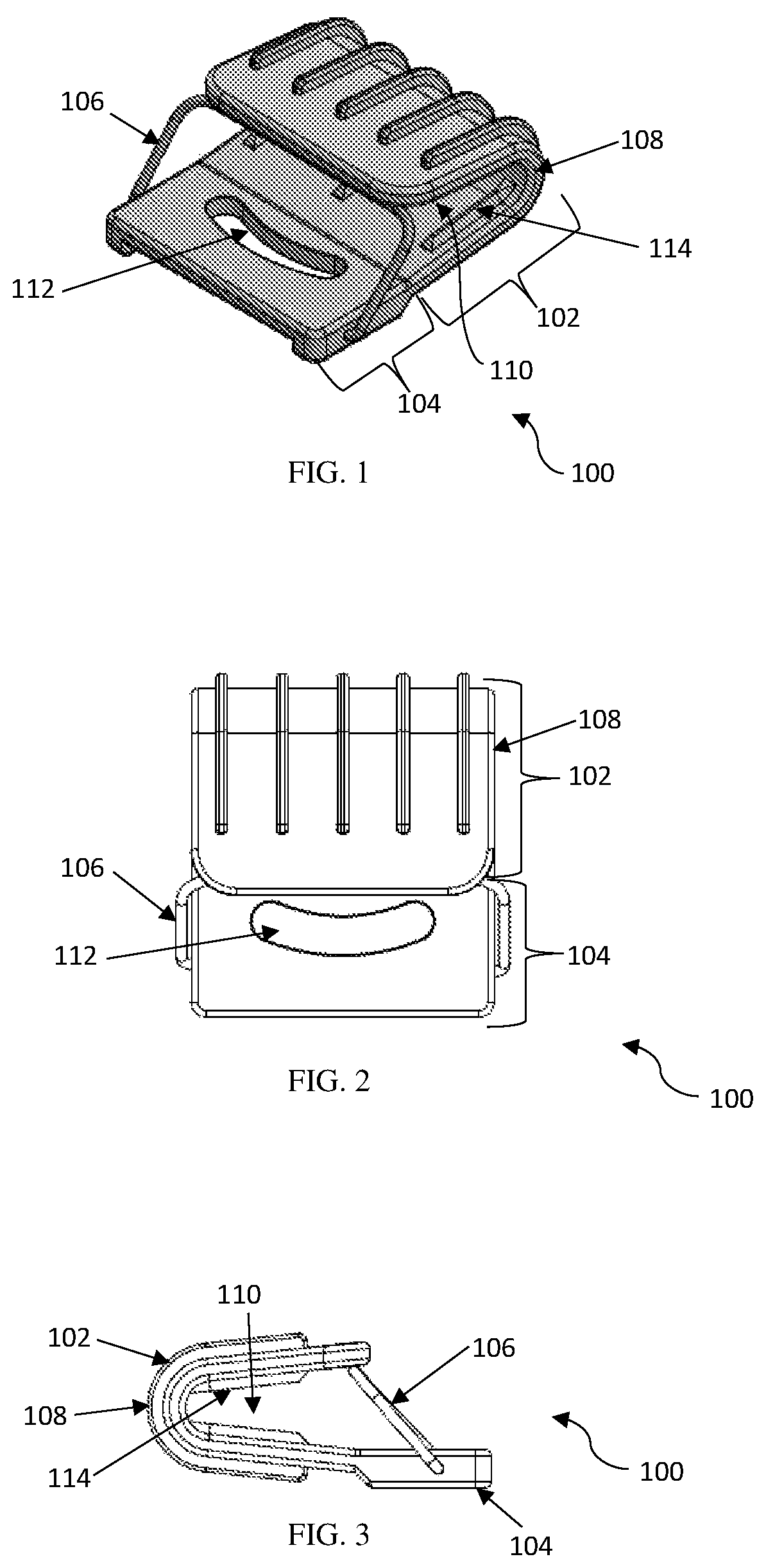 Patent US12376695 Figure 1 – Catenary wire hook attachment for hanging articles over a horizontal wire