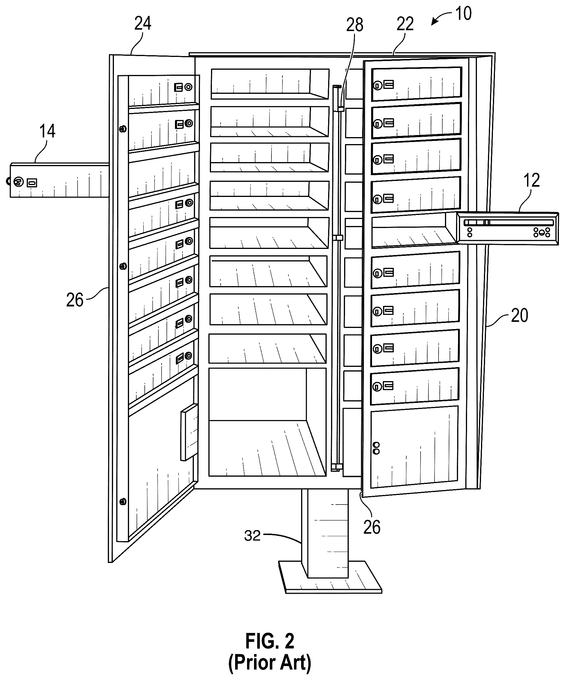 Patent US12376696 Figure 2 – Locking apparatus for community mailbox