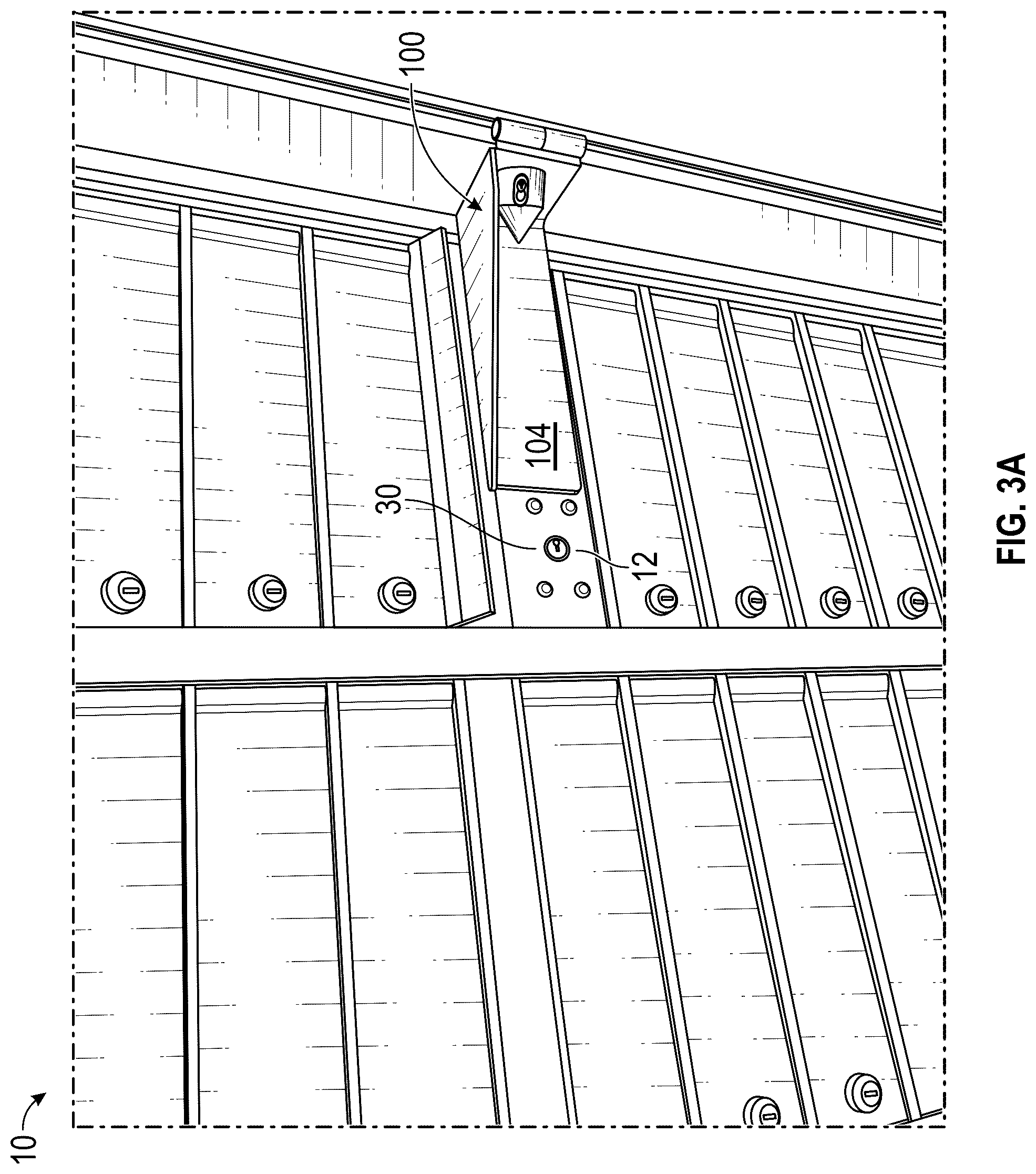 Patent US12376696 Figure 3 – Locking apparatus for community mailbox