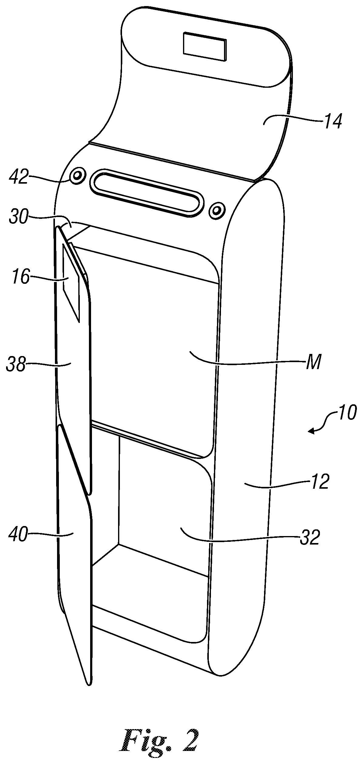 Patent US12376697 Figure 2 – Apparatus for receiving and storing mail and/or parcels containing perishable products