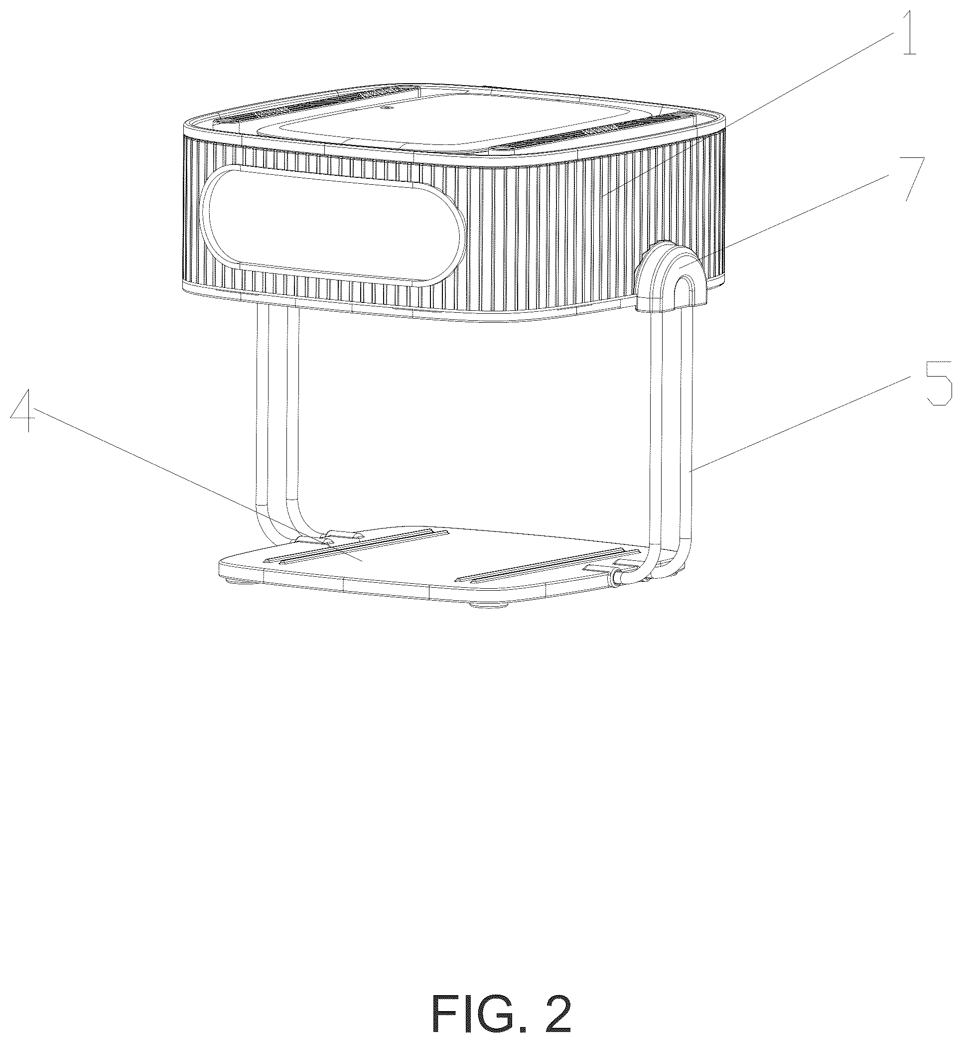 Patent US12376700 Figure 2 – Multifunctional air fryer