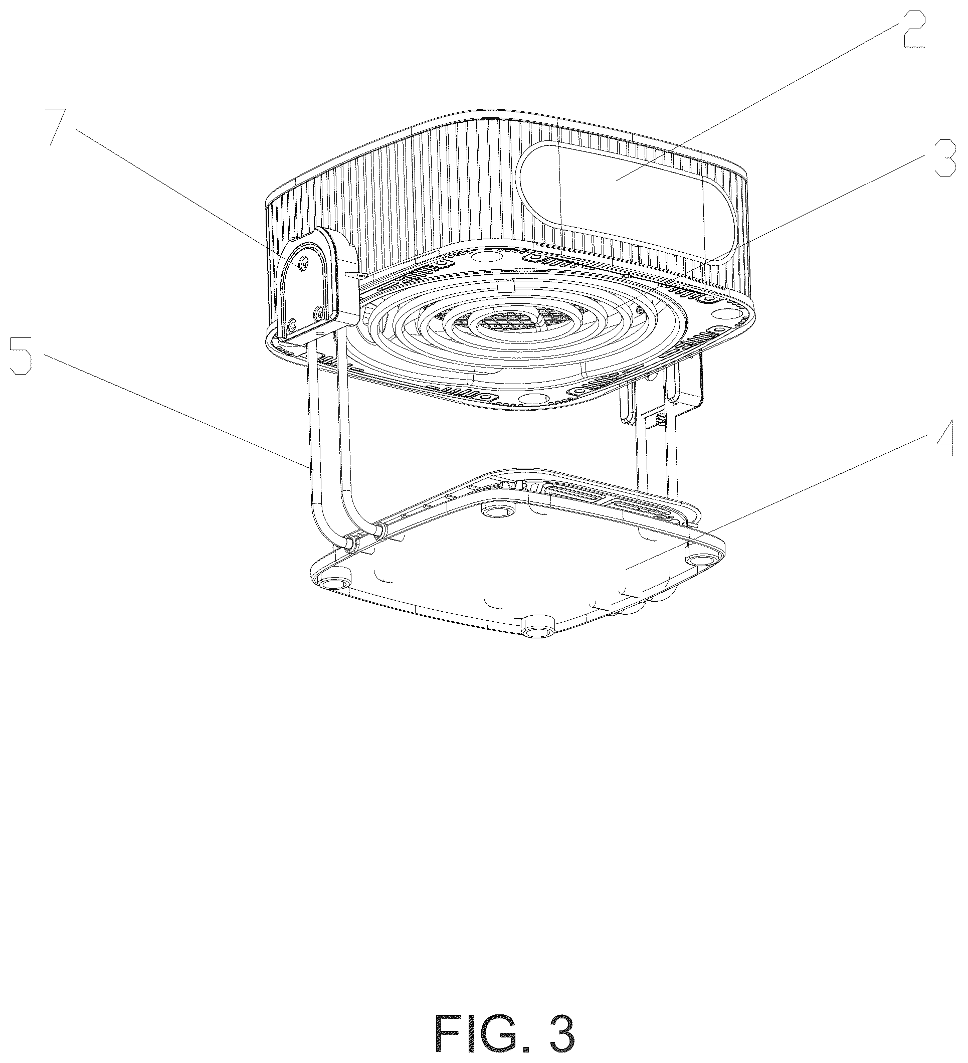 Patent US12376700 Figure 3 – Multifunctional air fryer