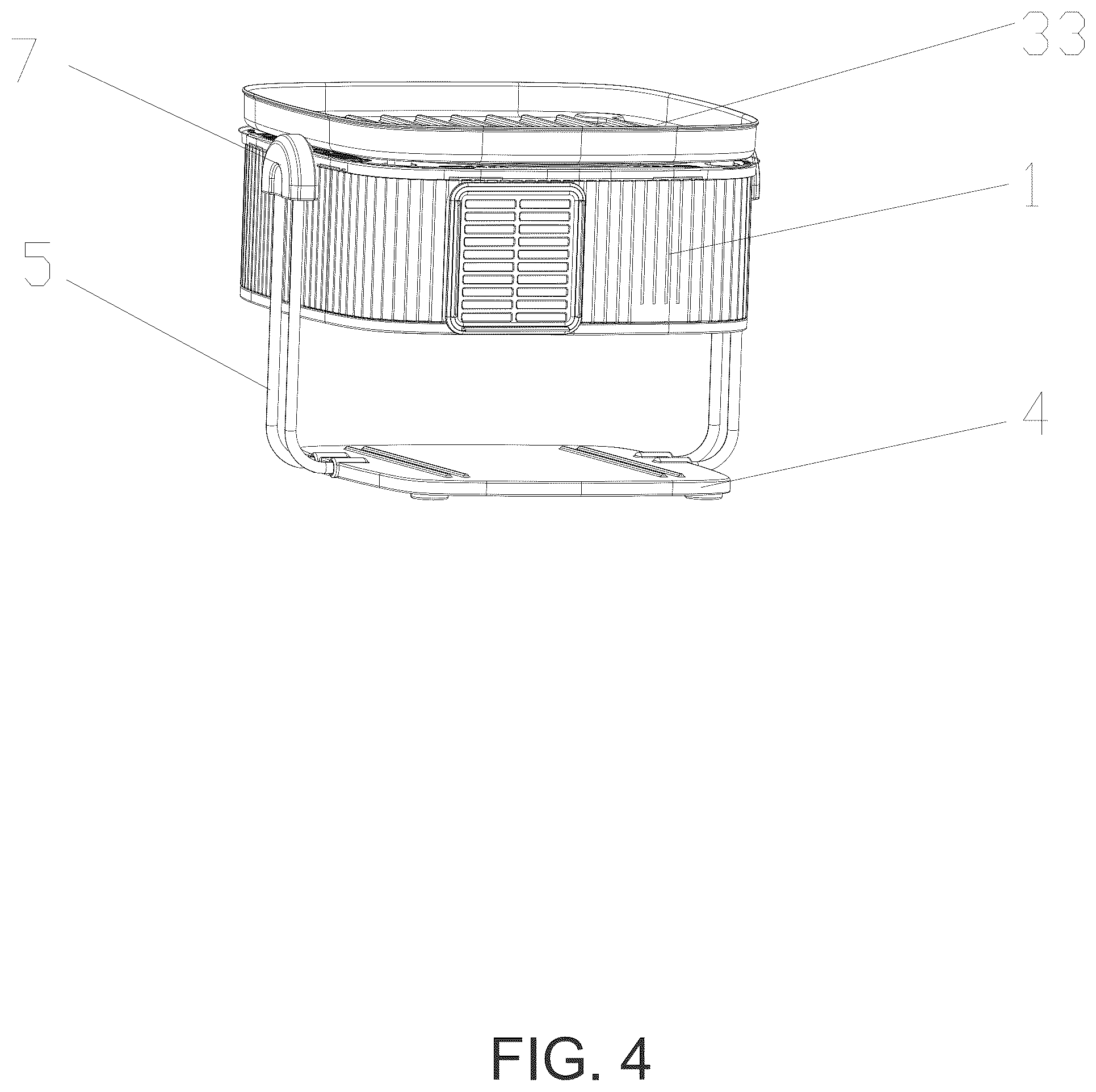 Patent US12376700 Figure 4 – Multifunctional air fryer