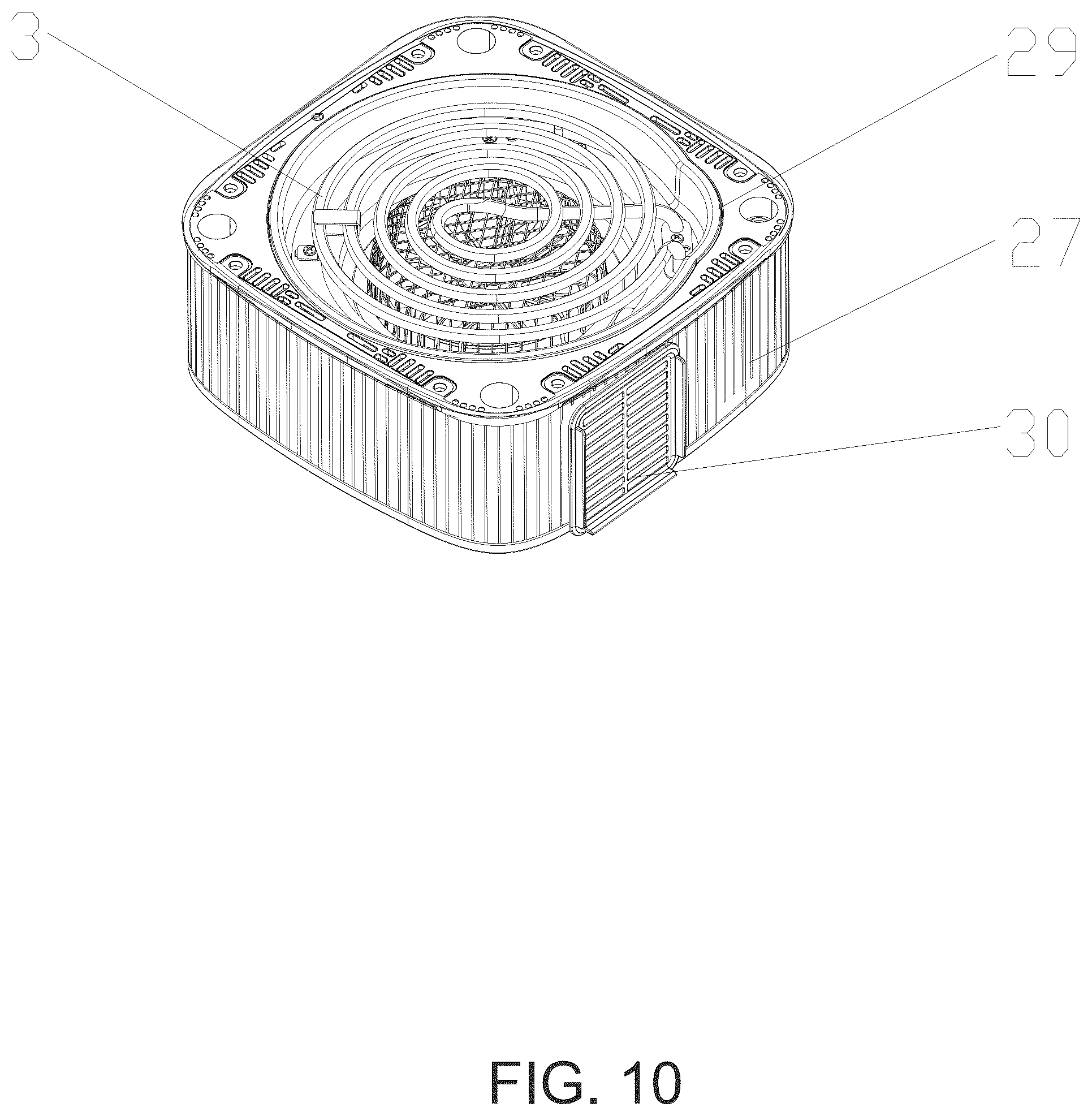 Patent US12376700 Figure 10 – Multifunctional air fryer