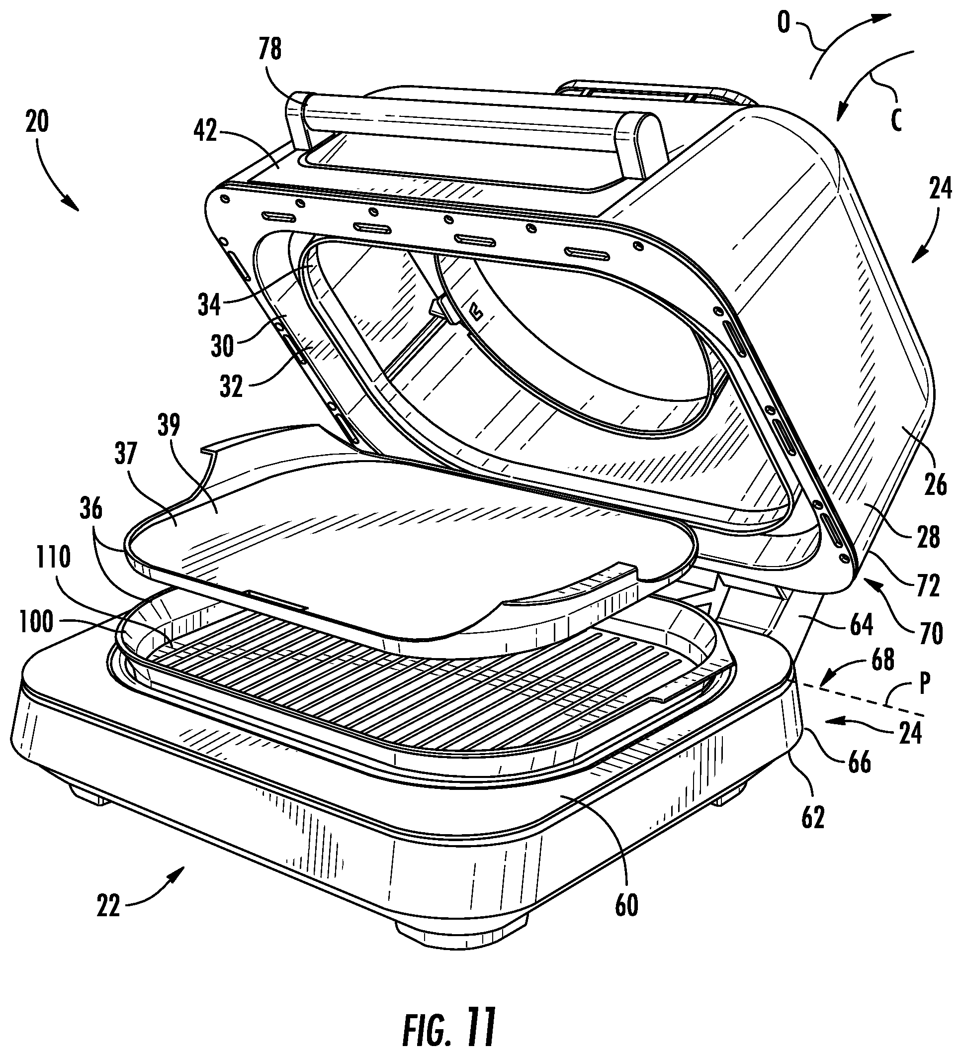 Patent US12376703 Figure 7 – Grease trap