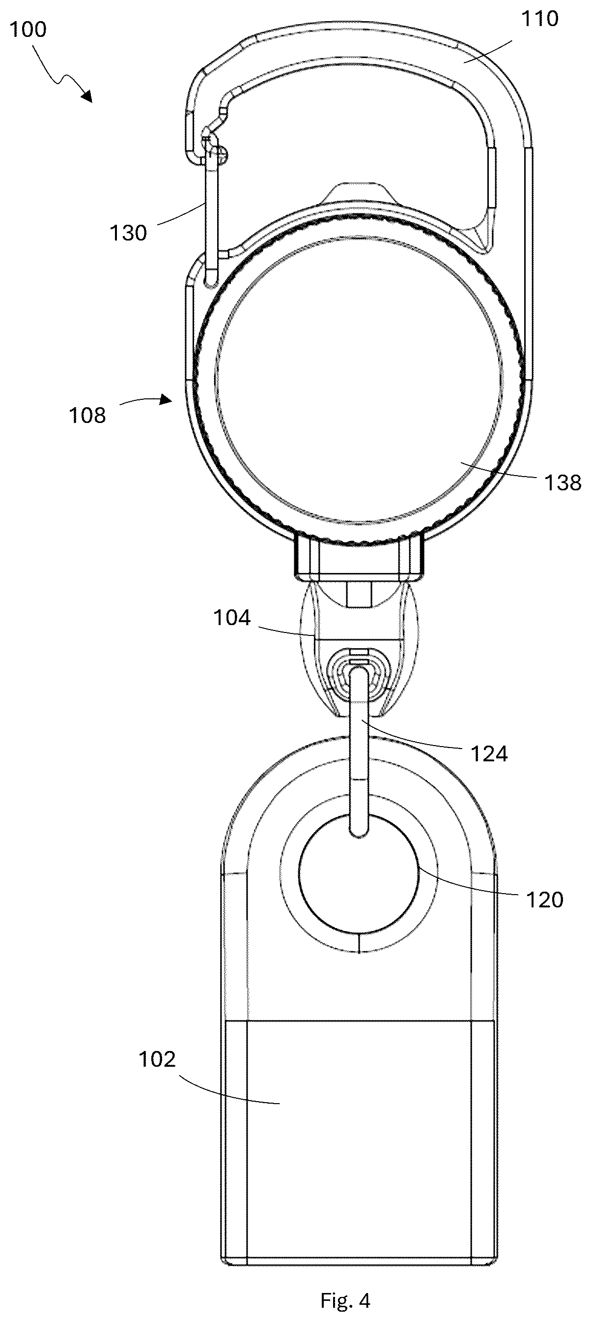 Patent US12376704 Figure 3 – Multifunctional portable grinder with integrated lighter holder and retractable mechanism