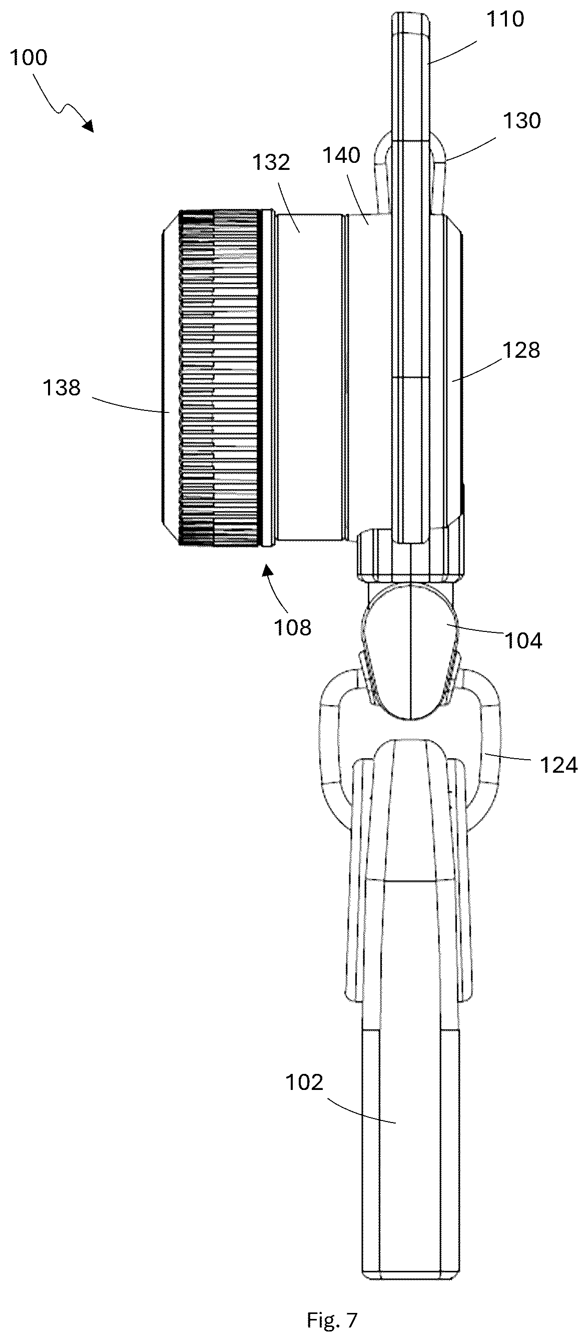 Patent US12376704 Figure 6 – Multifunctional portable grinder with integrated lighter holder and retractable mechanism