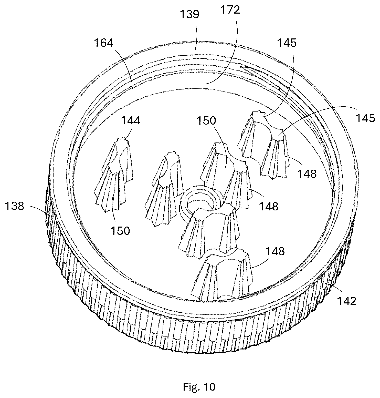 Patent US12376704 Figure 9 – Multifunctional portable grinder with integrated lighter holder and retractable mechanism