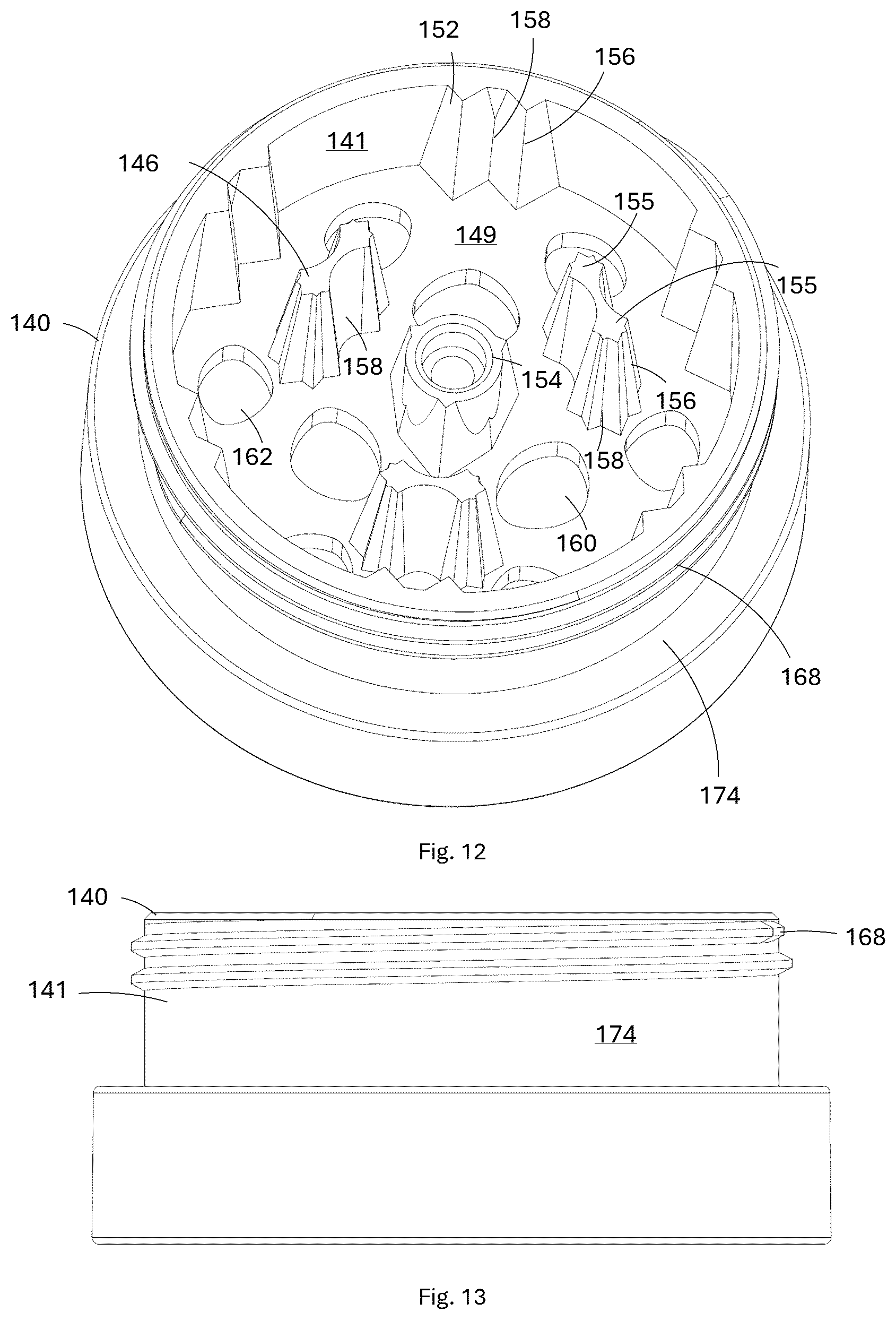 Patent US12376704 Figure 11 – Multifunctional portable grinder with integrated lighter holder and retractable mechanism