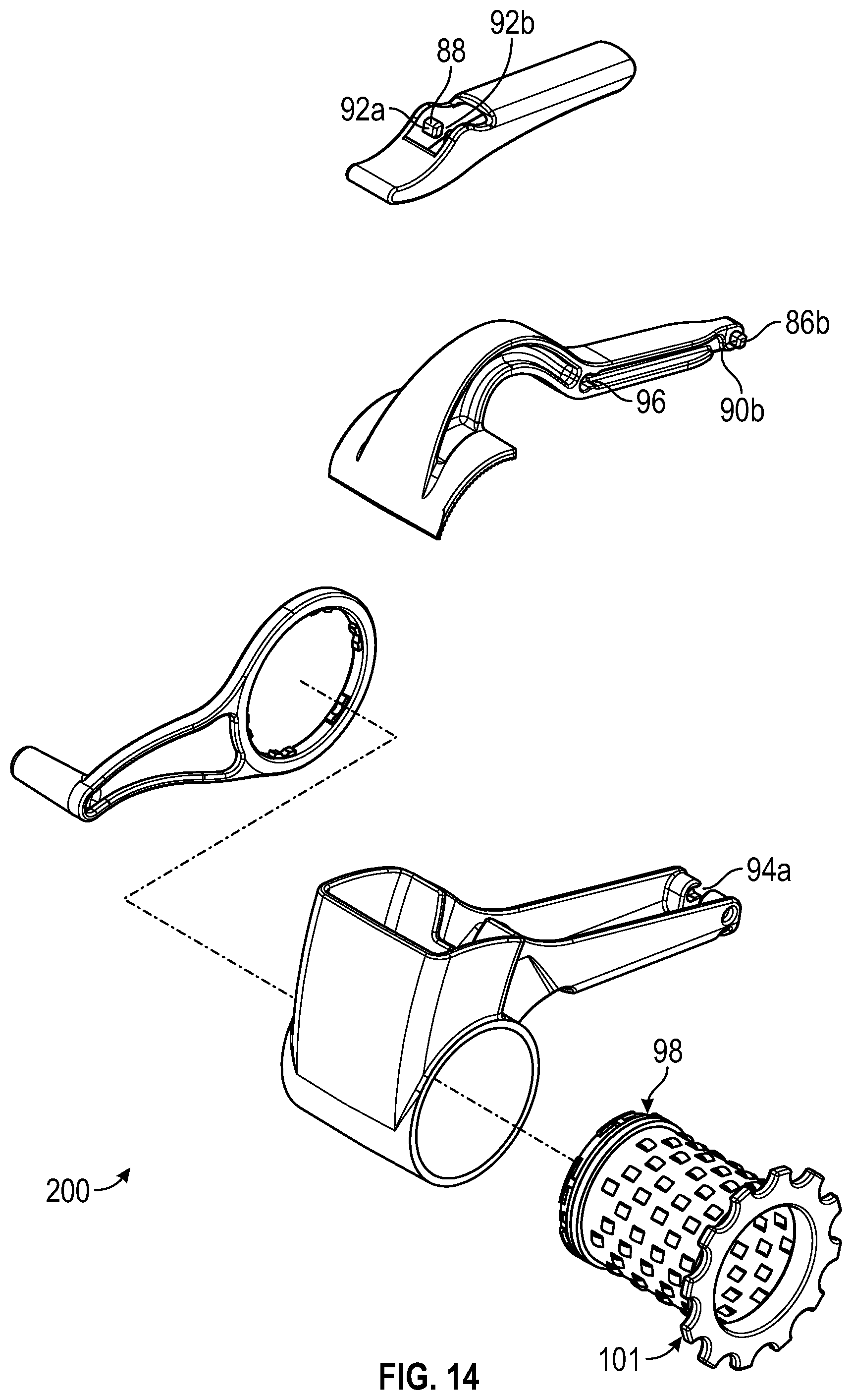 Patent US12376706 Figure 9 – Rotary grater