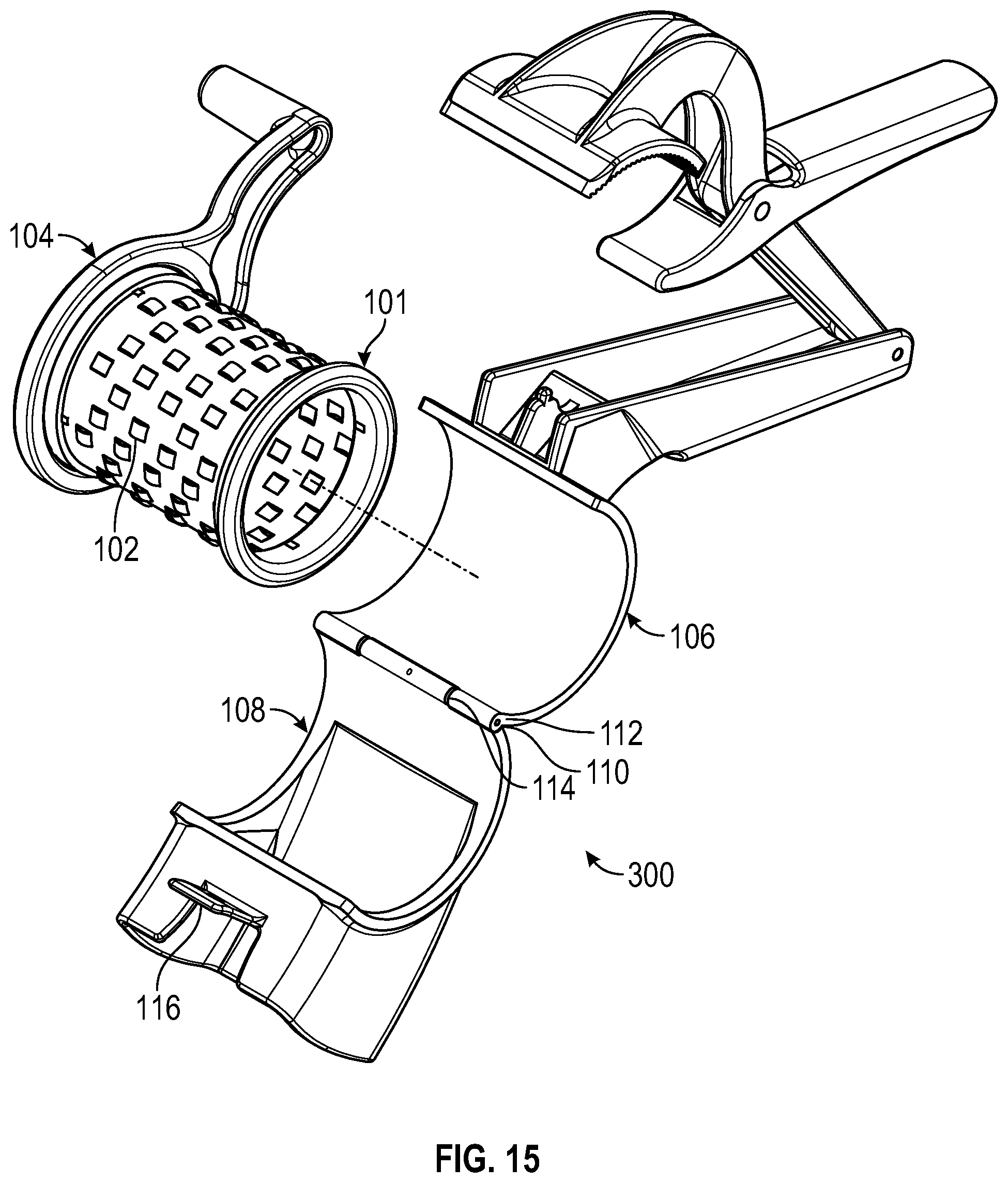 Patent US12376706 Figure 10 – Rotary grater