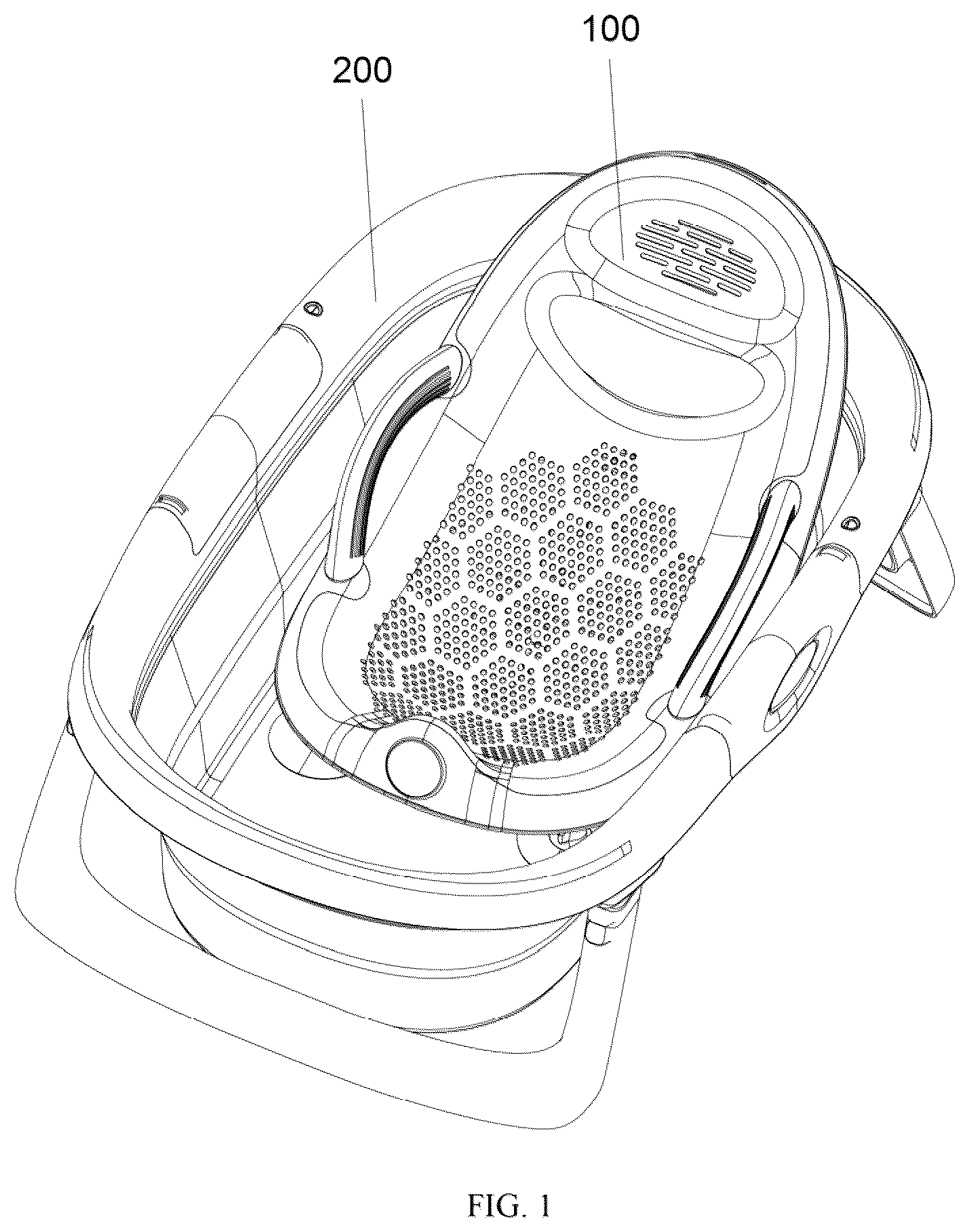 Patent US12376708 — Baby bath support device — Figure 1