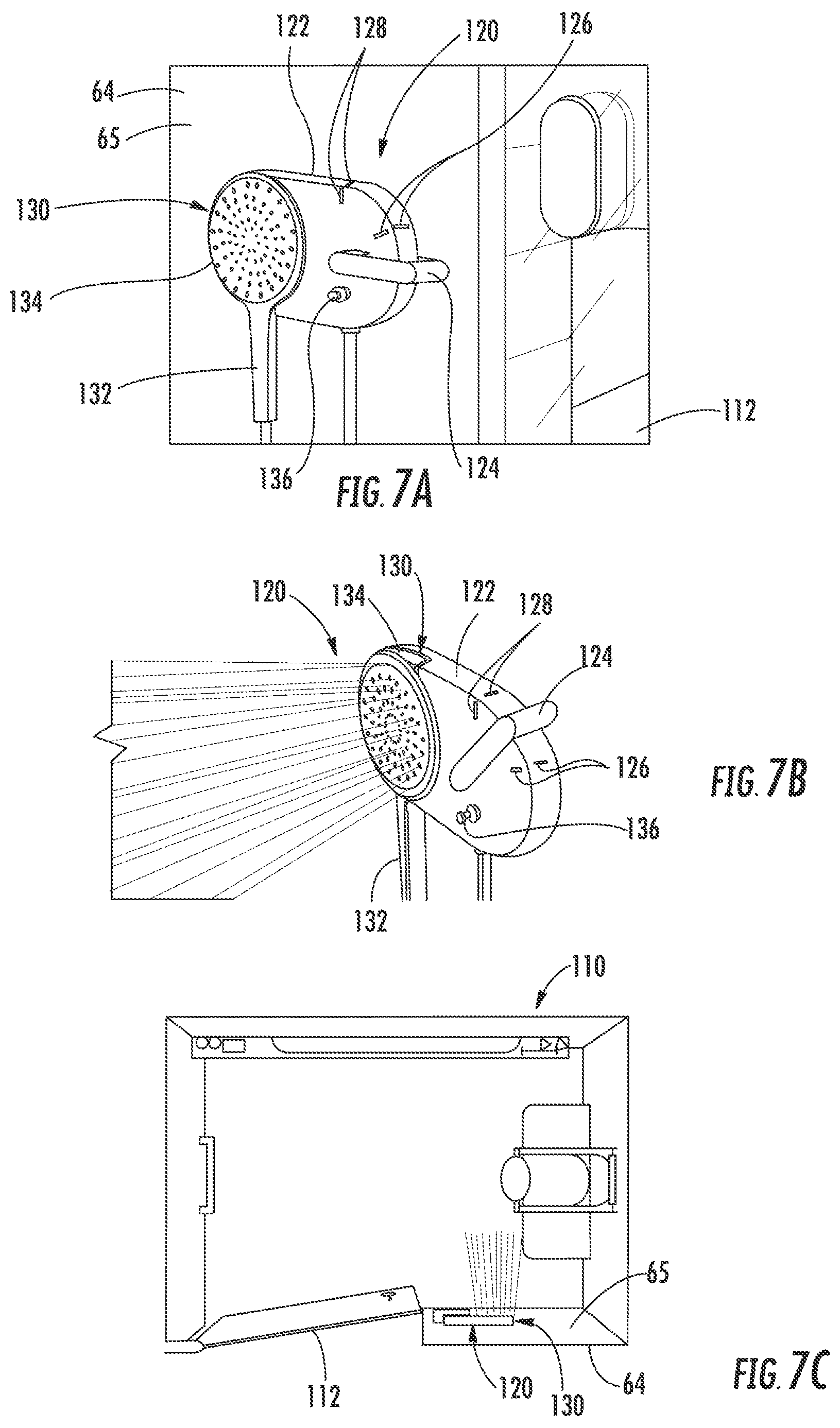 Patent US12376709 Figure 7 – Bathroom fixtures and components