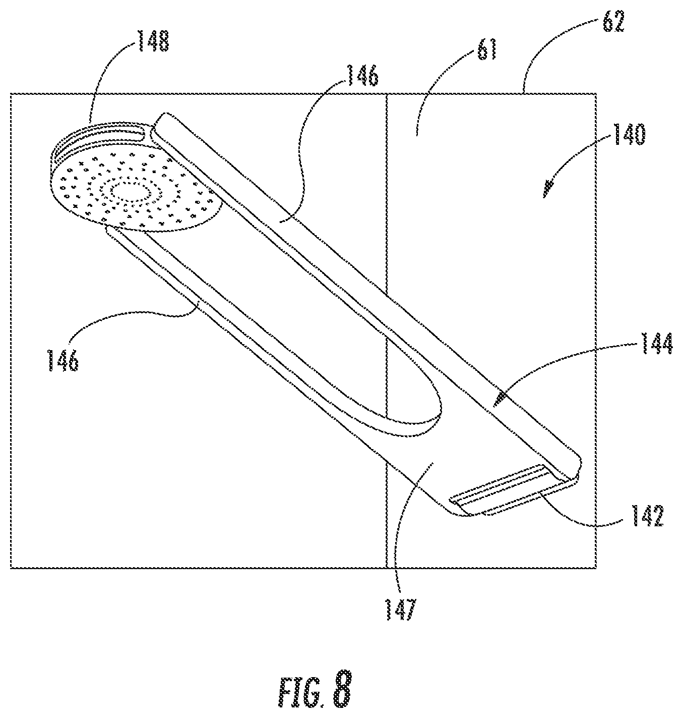 Patent US12376709 Figure 8 – Bathroom fixtures and components