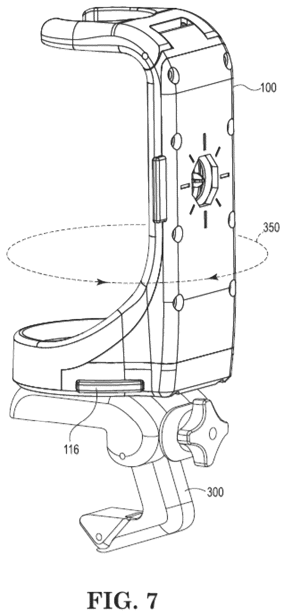 Patent US12376711 Figure 7 – Product dispenser holder with compliance module