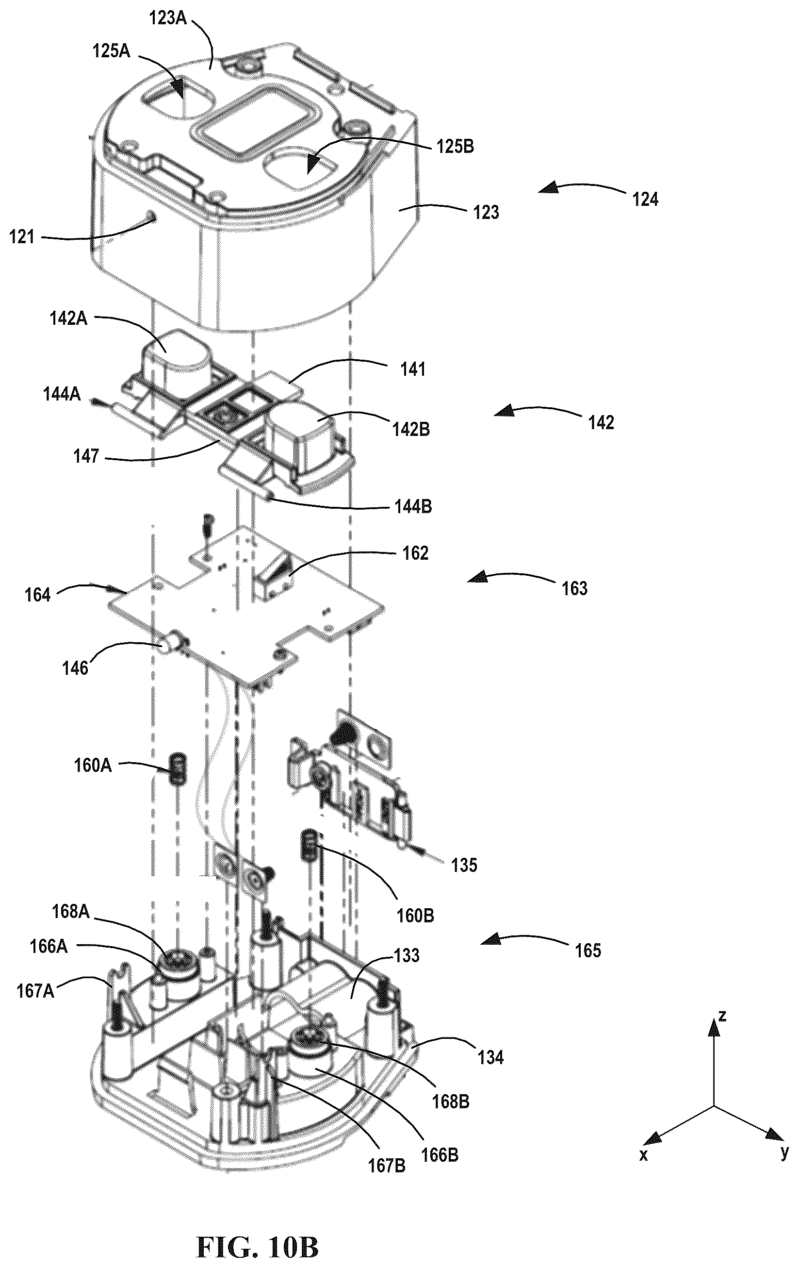 Patent US12376711 Figure 10 – Product dispenser holder with compliance module