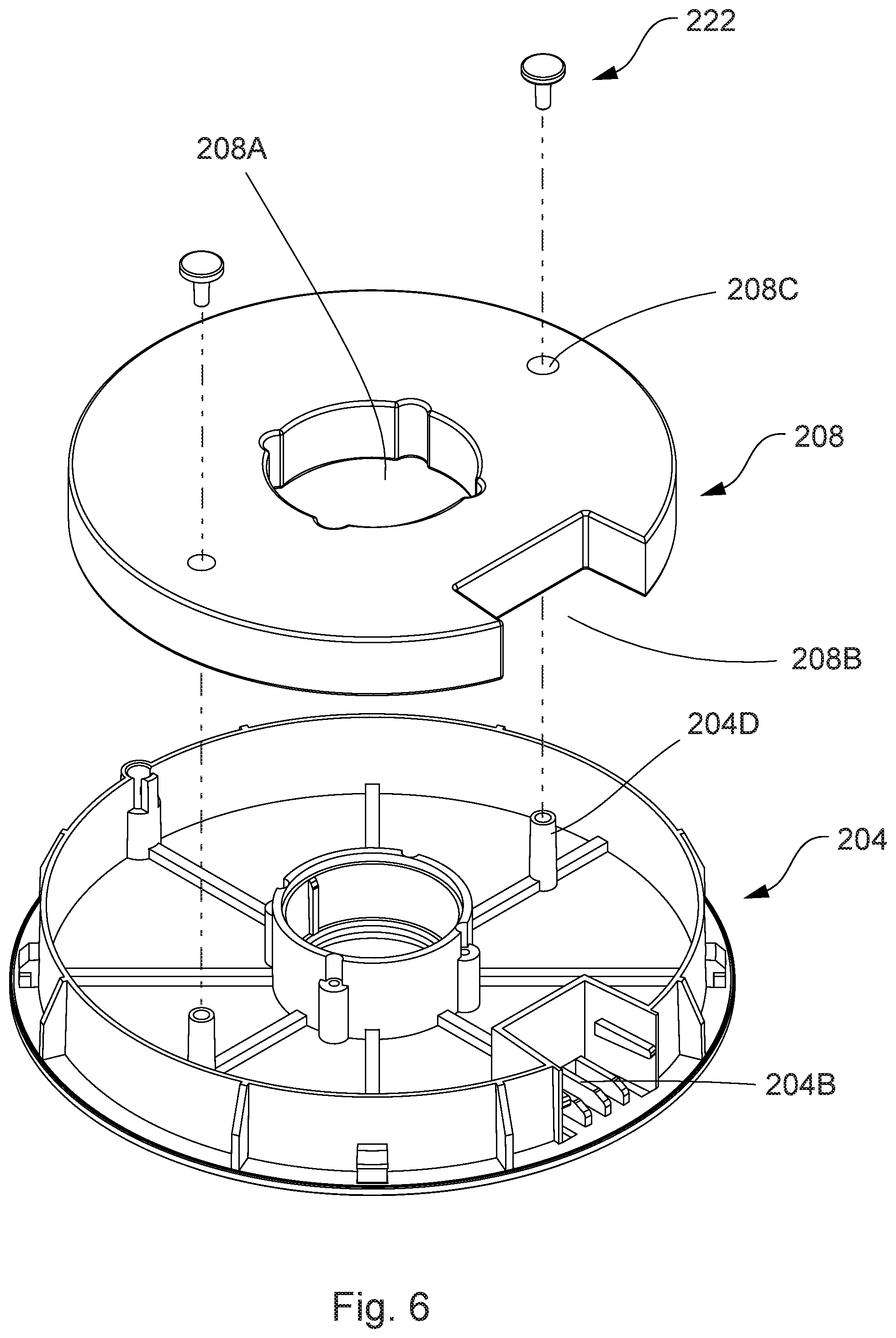 Patent US12376713 Figure 6 – Holder for rolled paper products