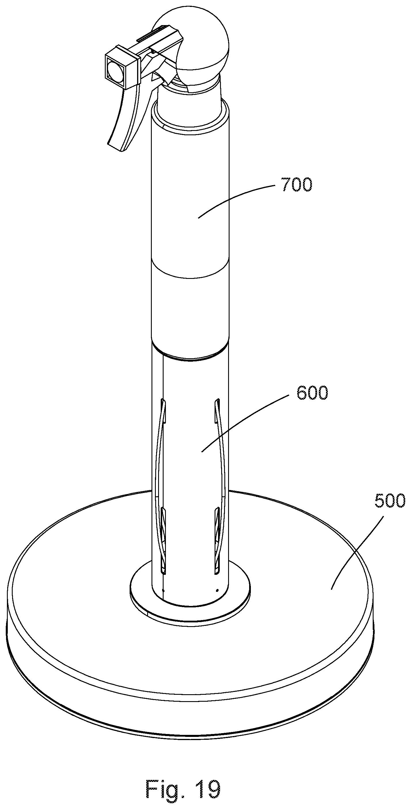 Patent US12376713 Figure 19 – Holder for rolled paper products