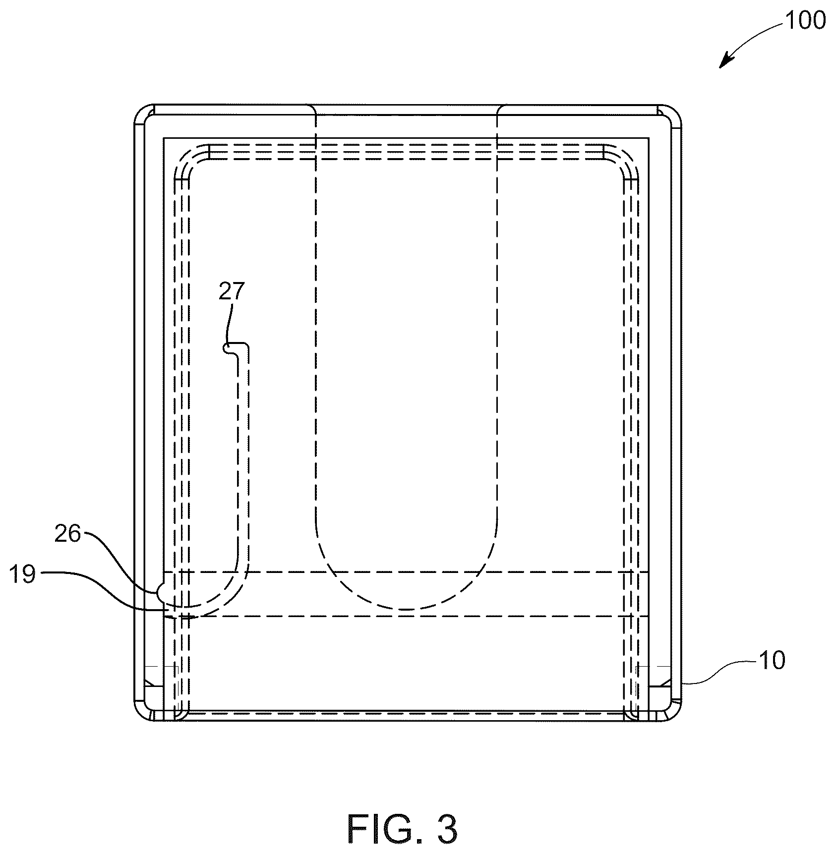 Patent US12376714 Figure 3 – Portable casing for sanitary products