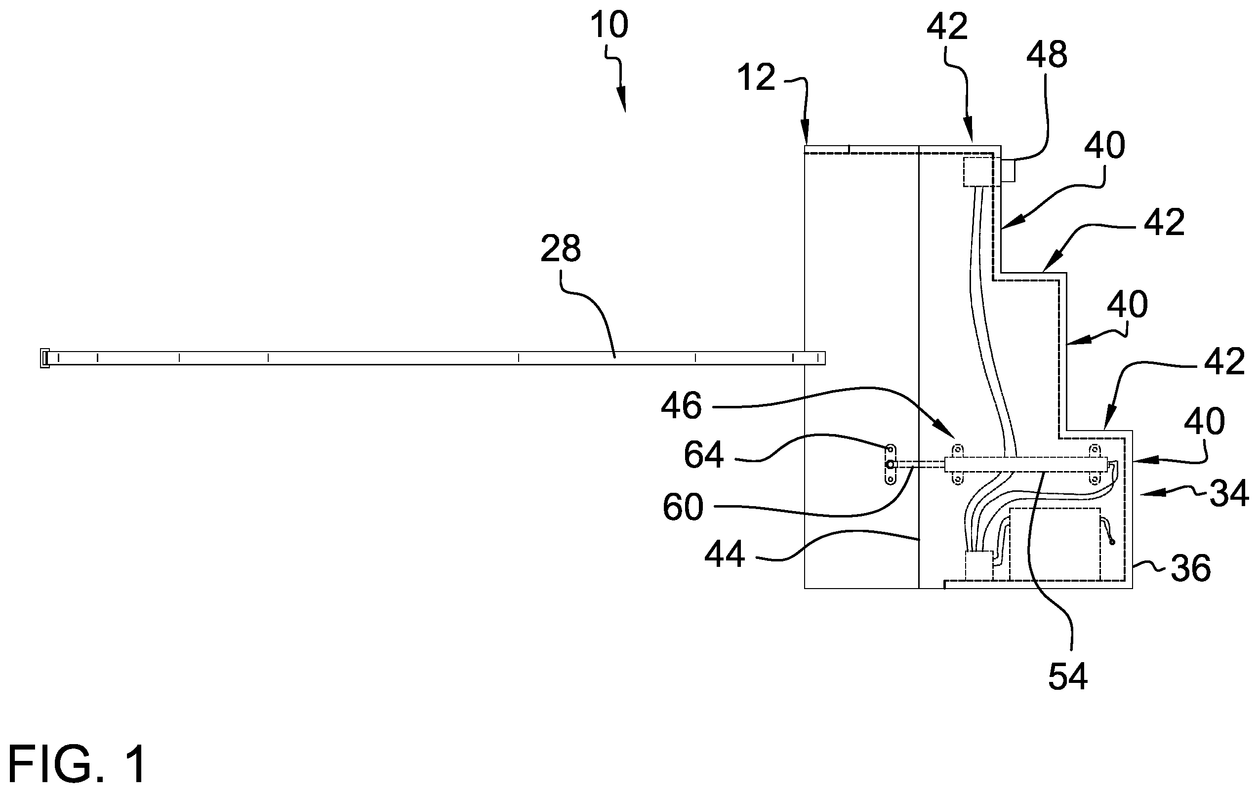 Patent US12376716 — Retractable toilet step device — Figure 1