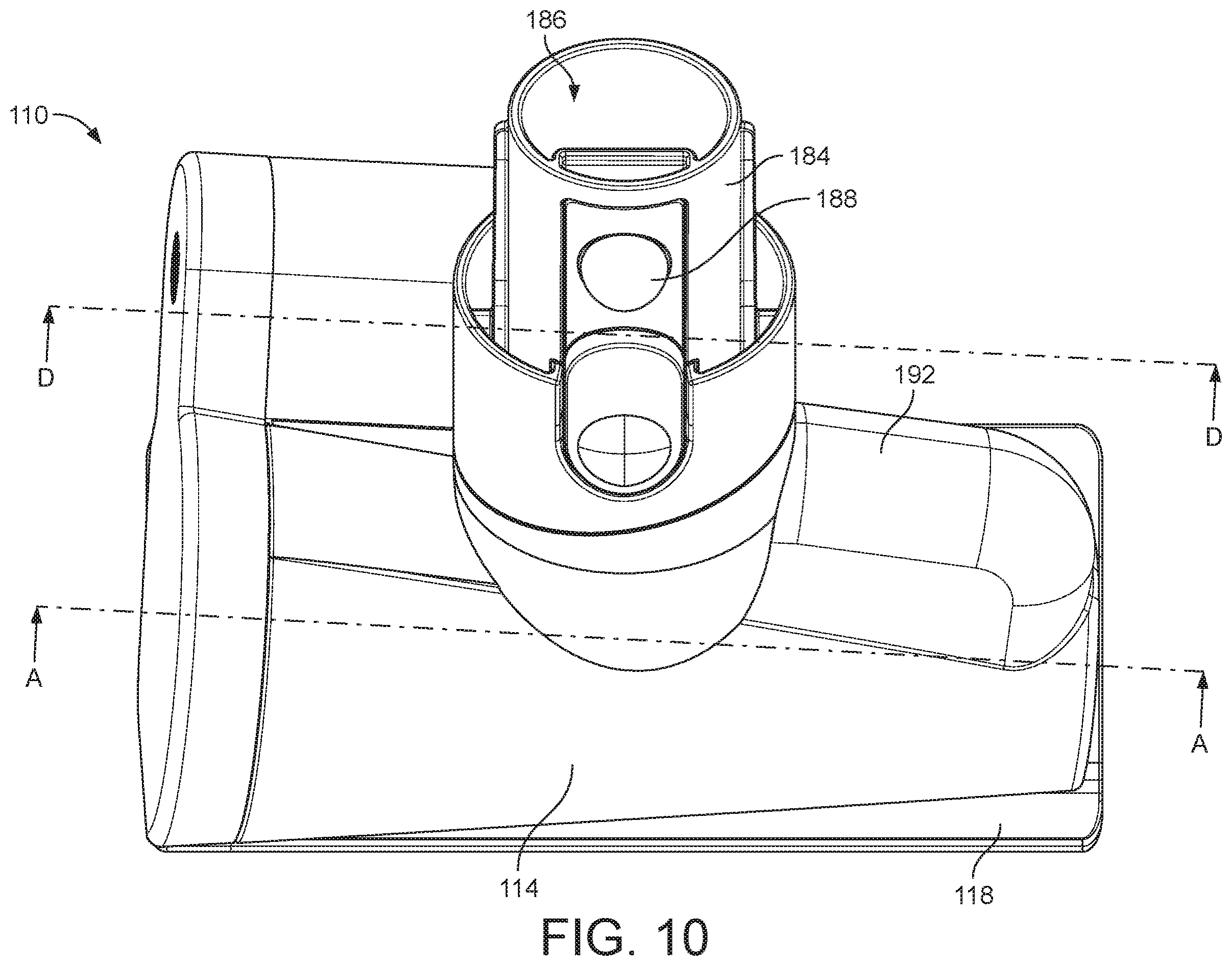 Patent US12376718 Figure 10 – Cleaner head for a vacuum cleaner