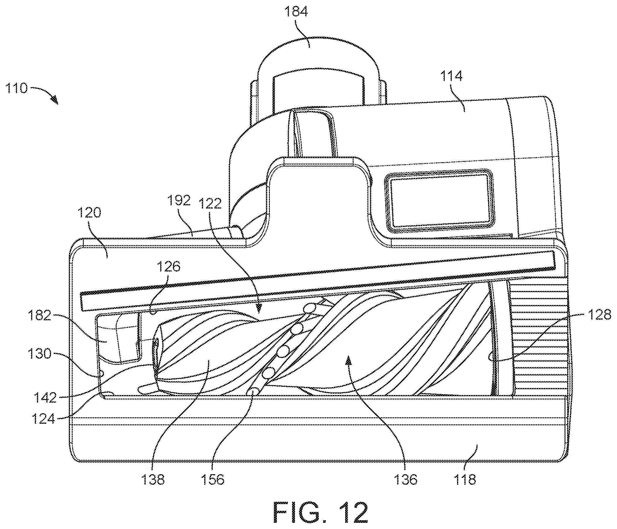 Patent US12376718 Figure 12 – Cleaner head for a vacuum cleaner
