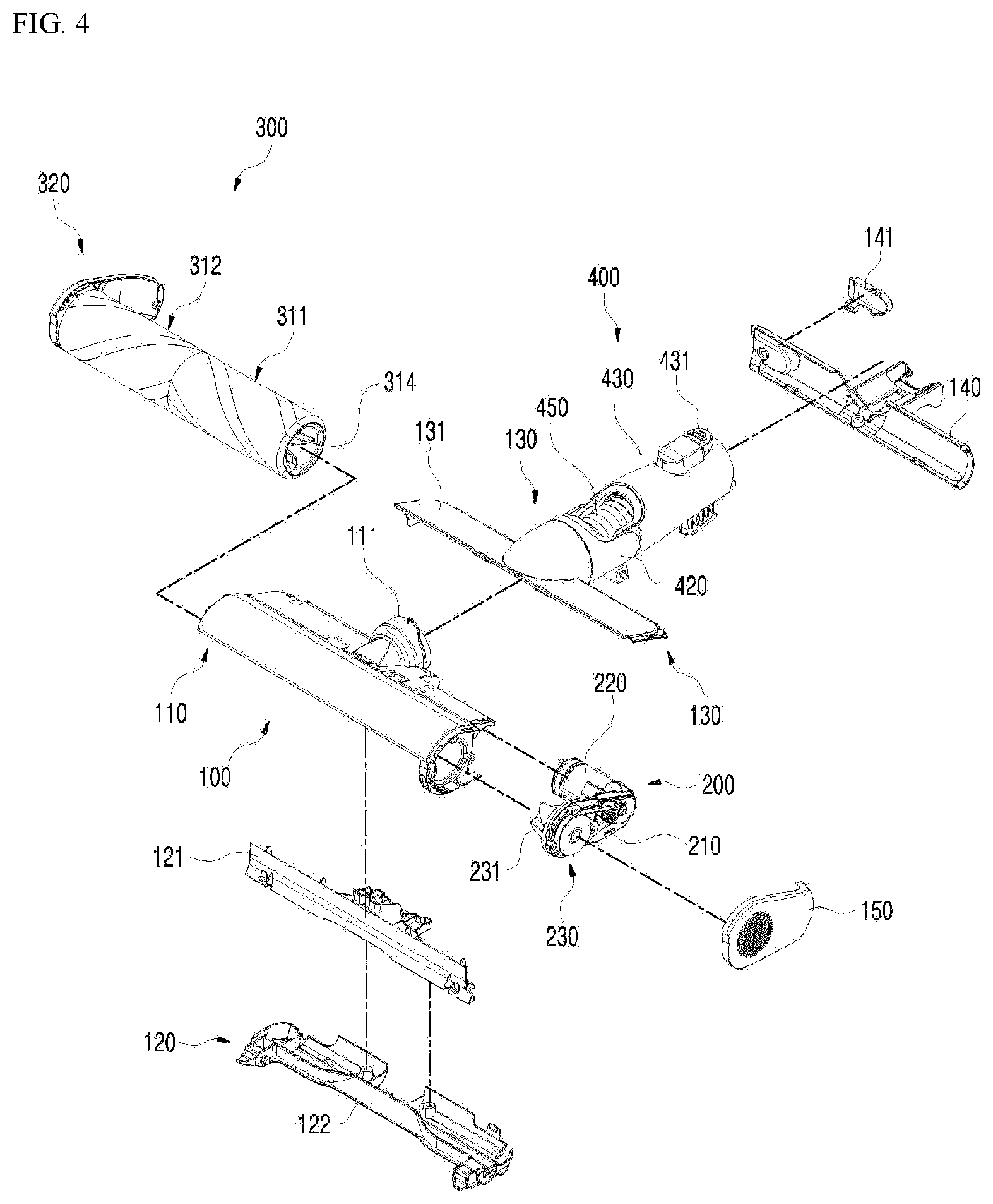 Patent US12376719 Figure 4 – Vacuum cleaner