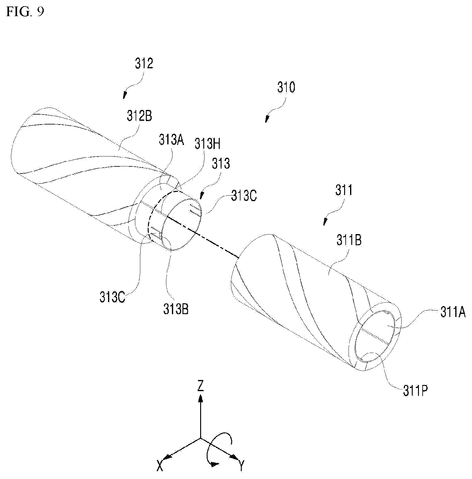 Patent US12376719 Figure 9 – Vacuum cleaner