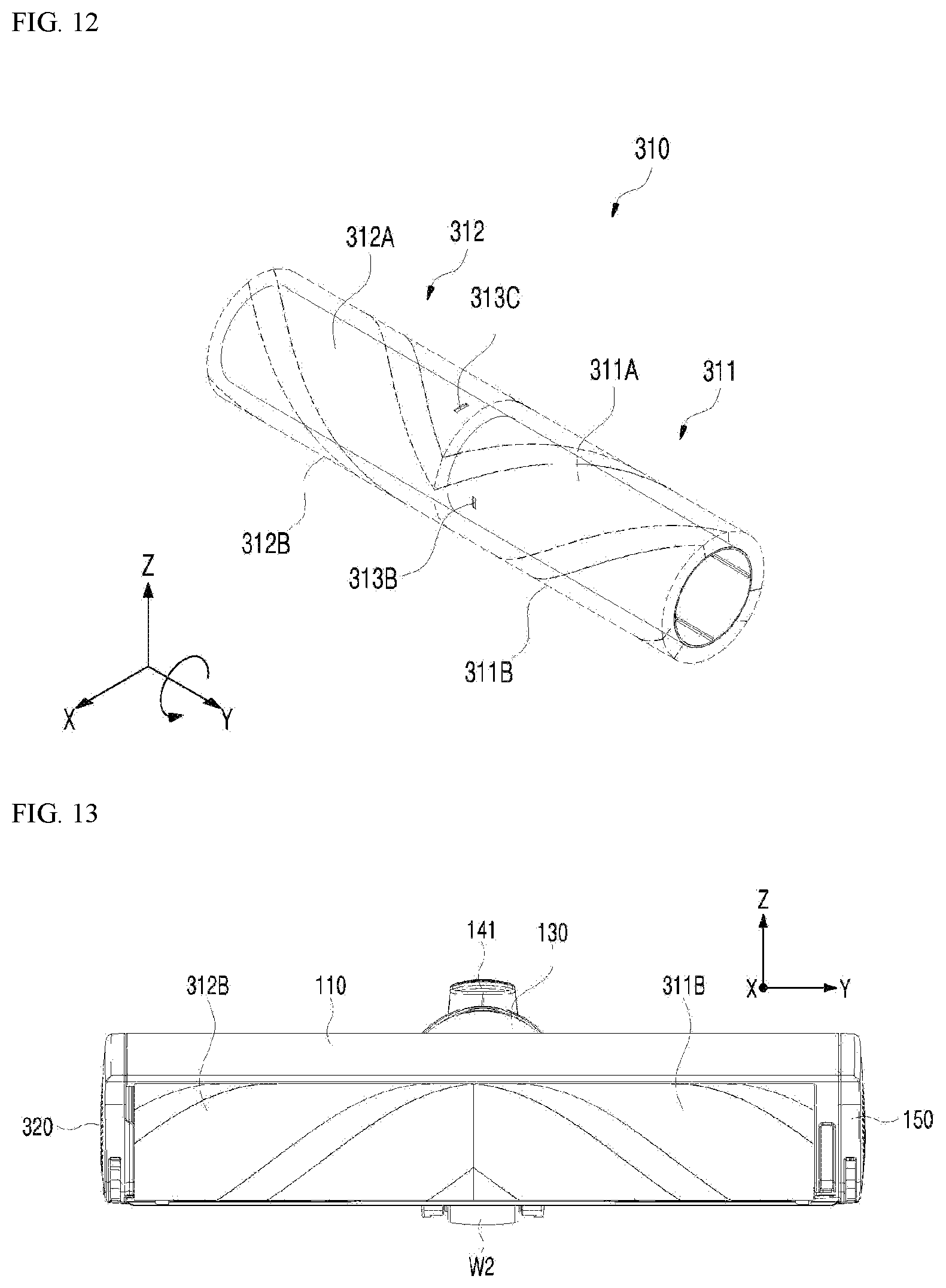 Patent US12376719 Figure 12 – Vacuum cleaner
