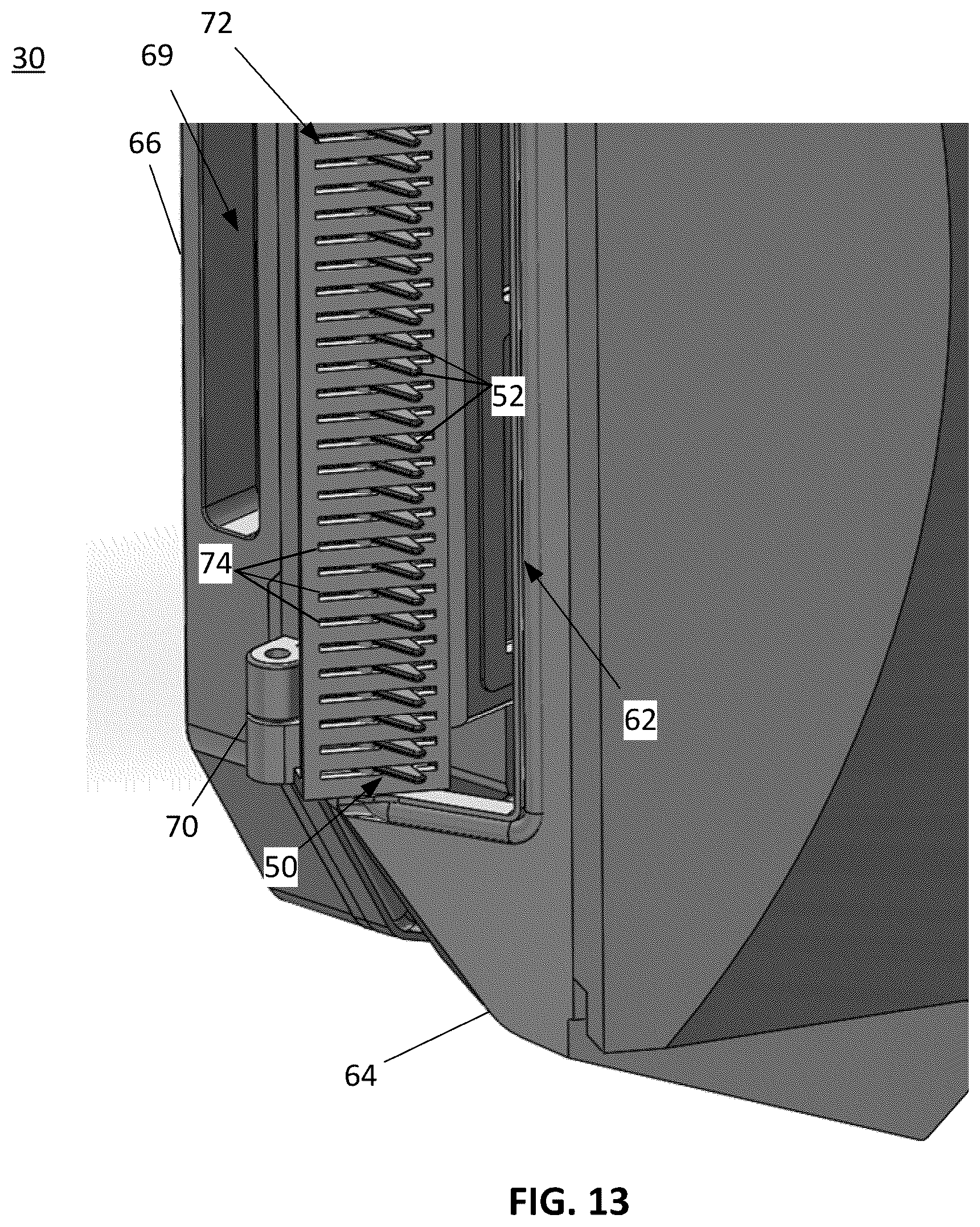 Patent US12376720 Figure 13 – Agitator with debrider and hair removal