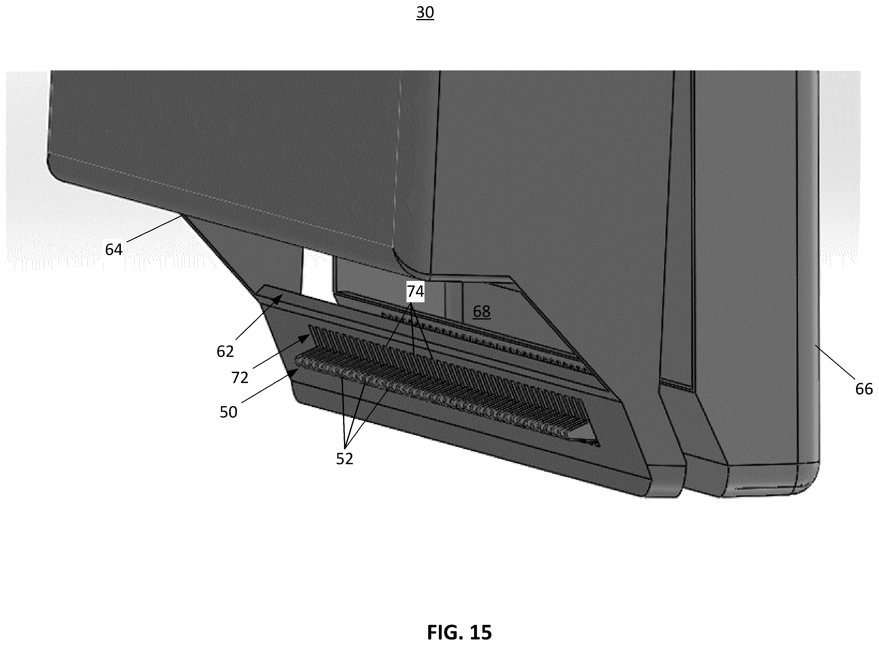 Patent US12376720 Figure 15 – Agitator with debrider and hair removal
