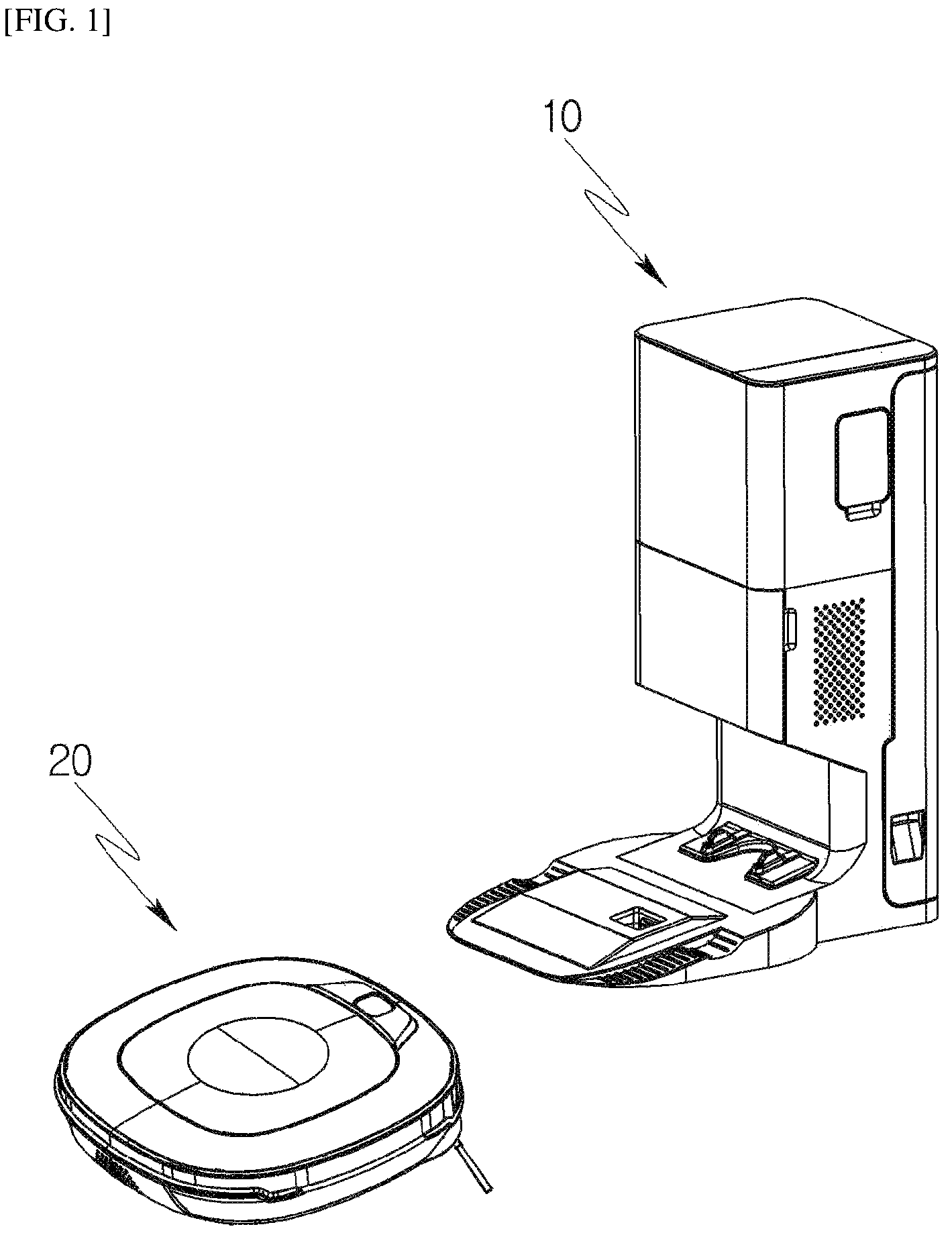 Patent US12376721 — Cleaner station — Figure 1