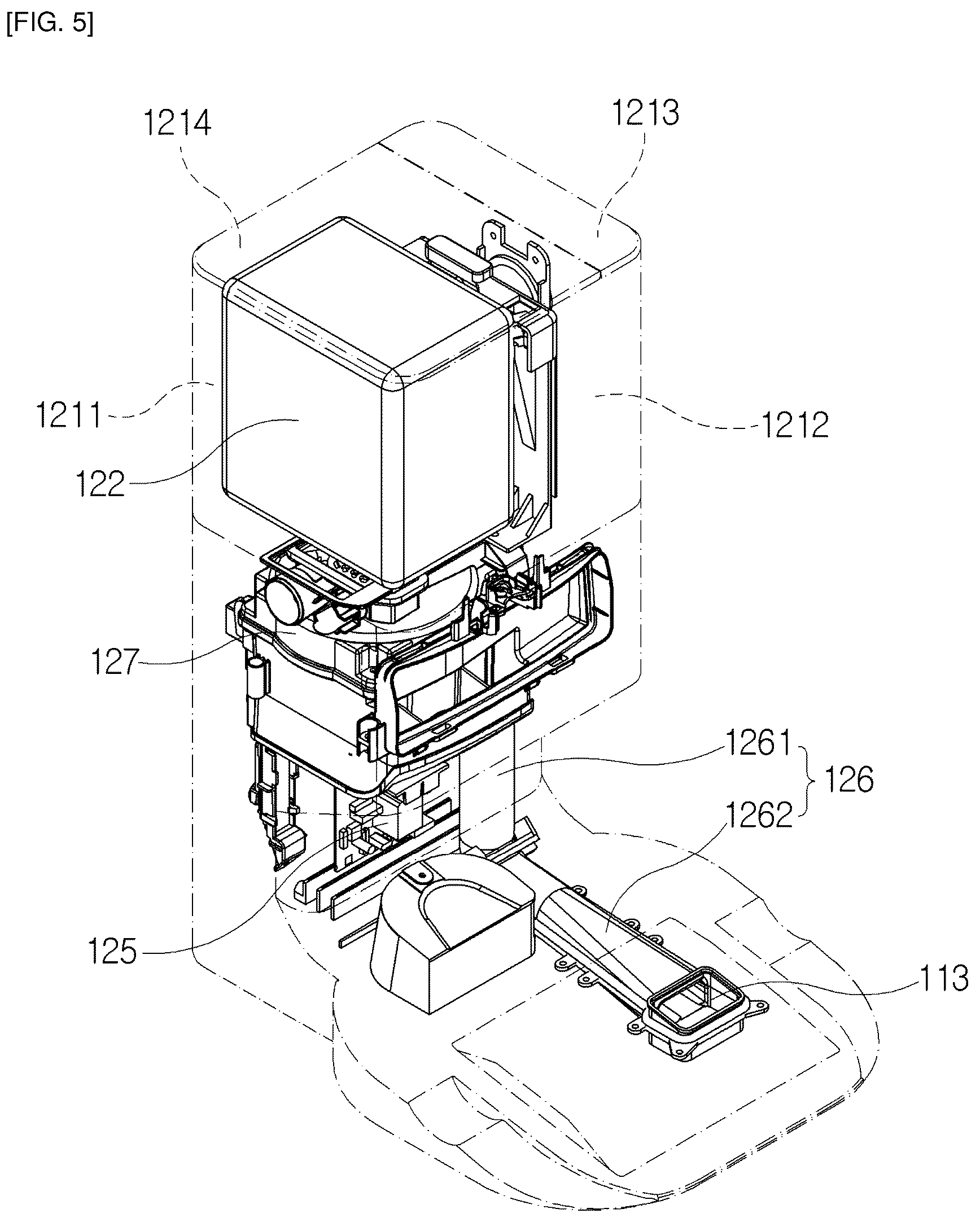 Patent US12376721 Figure 5 – Cleaner station