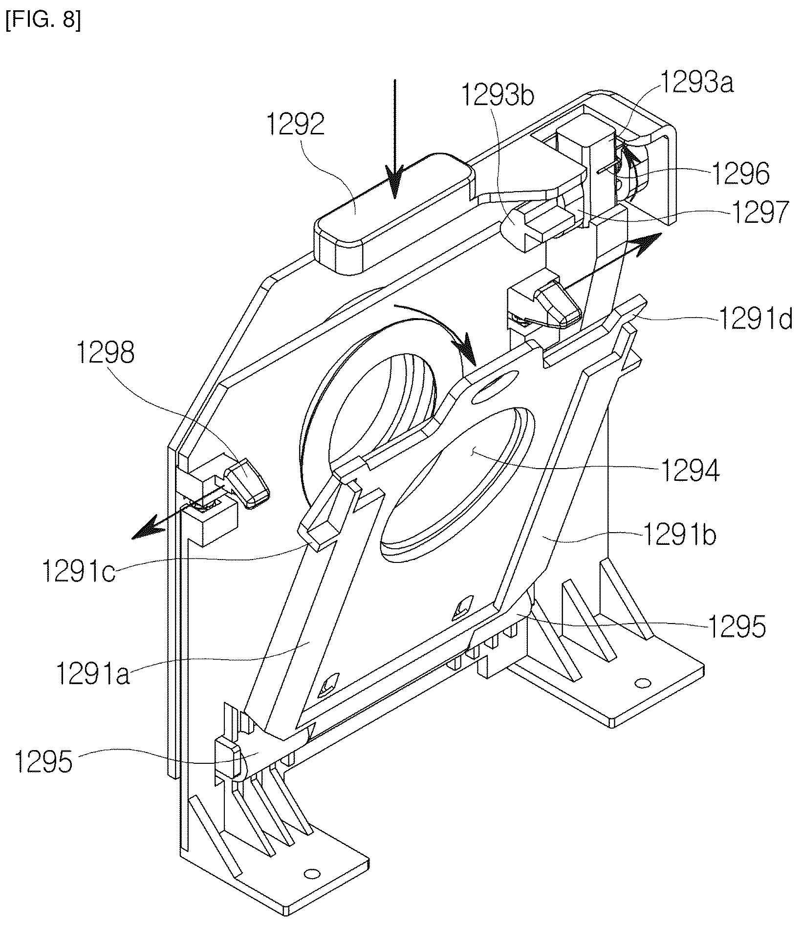 Patent US12376721 Figure 8 – Cleaner station