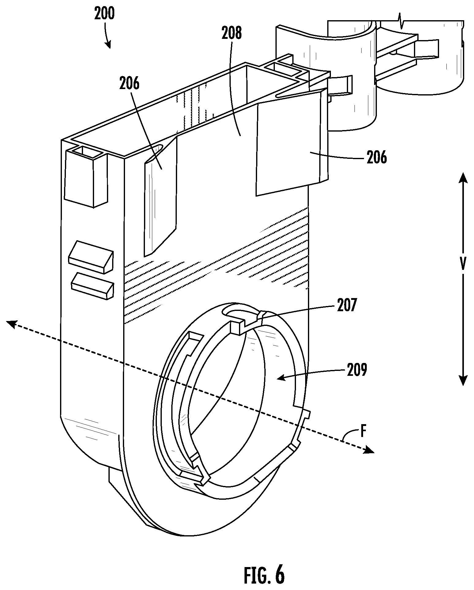 Patent US12376726 Figure 6 – Systems for preventing rotation of fill funnel in dishwashing appliances