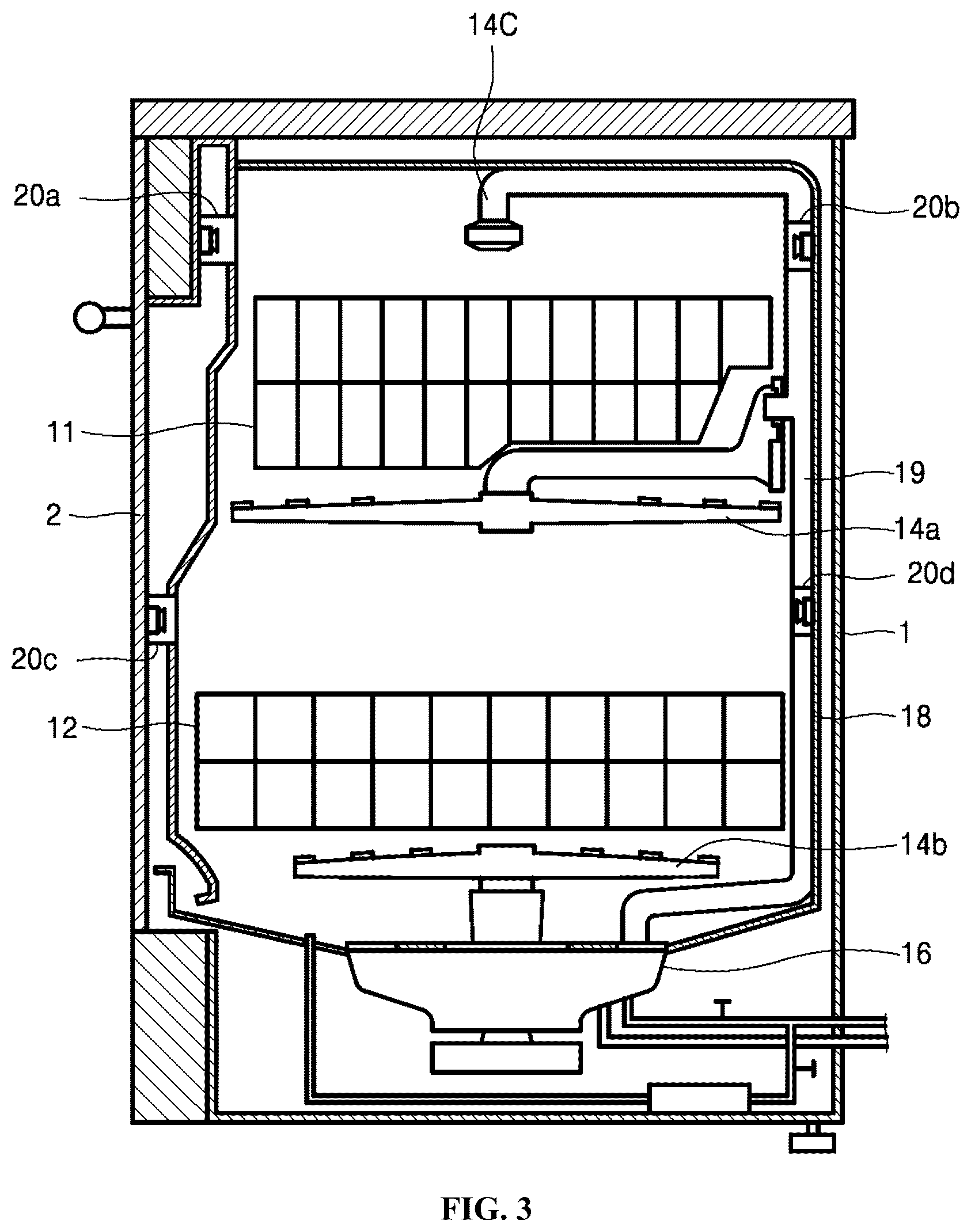 Patent US12376727 Figure 3 – Dishwasher and method for detecting camera failure by dishwasher