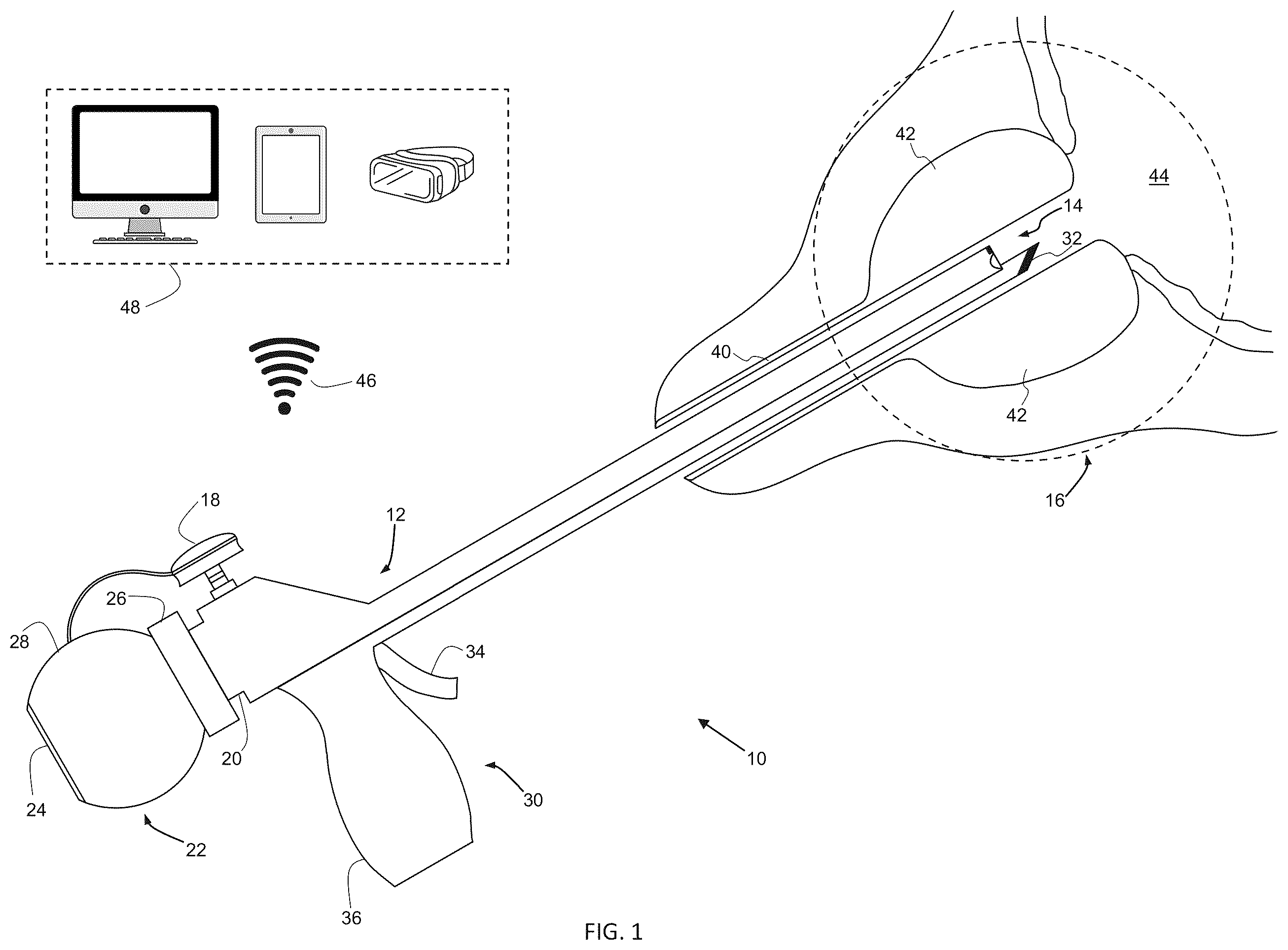 Patent US12376731 Figure 1 – Systems, apparatuses, and methods for endoscopy