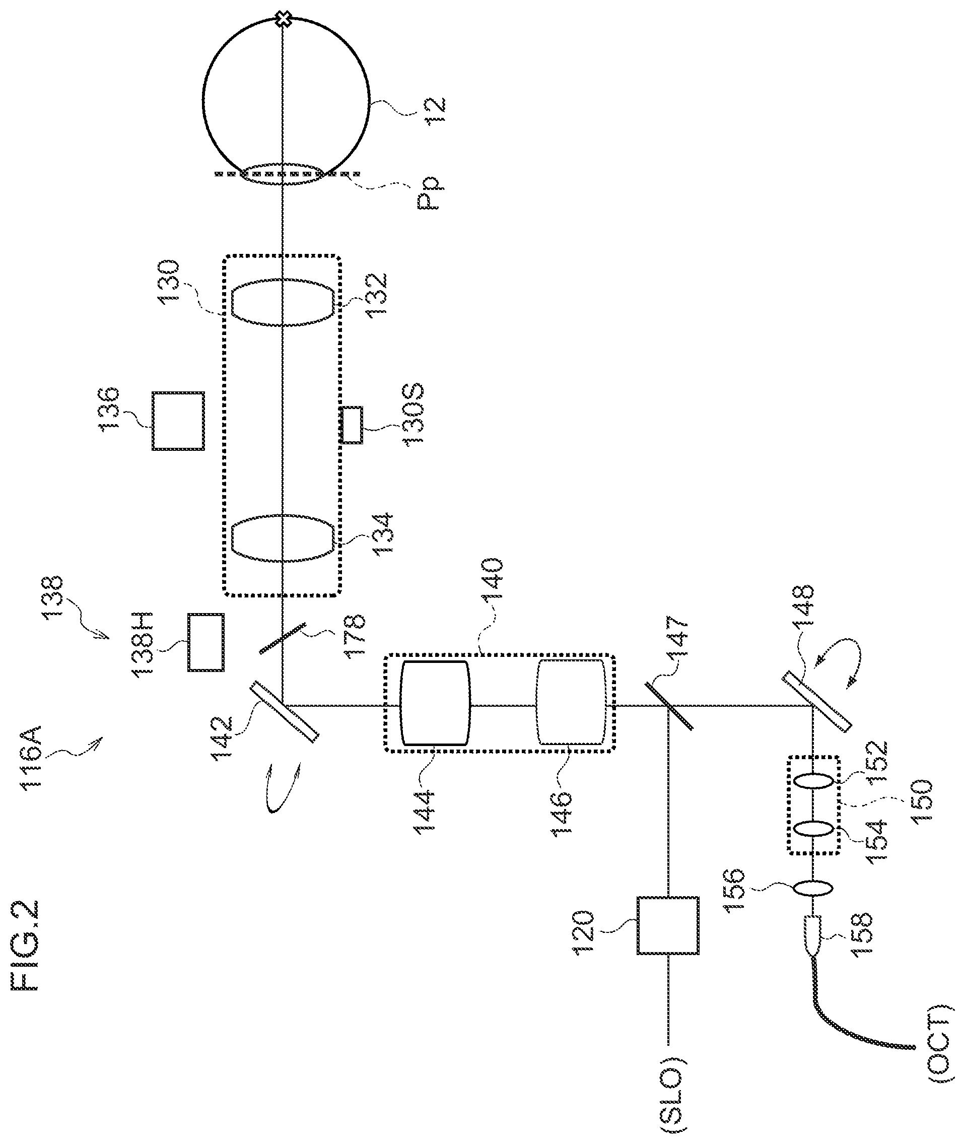 Patent US12376746 Figure 2 – Ophthalmic device and tomographic image generation device