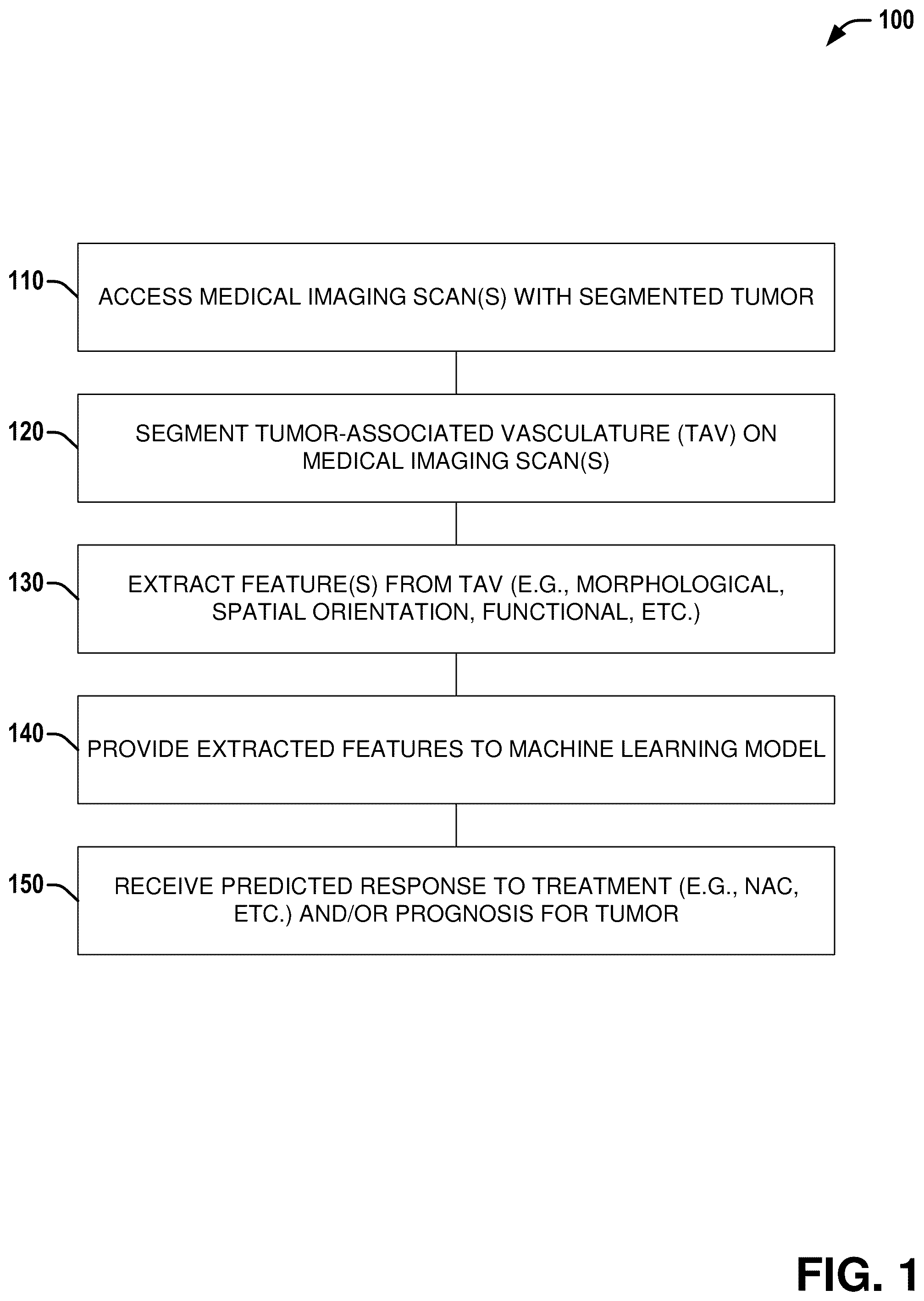 Patent US12376750 Figure 1 – Tumor characterization and outcome prediction through quantitative measurements of tumor-associated vasculature