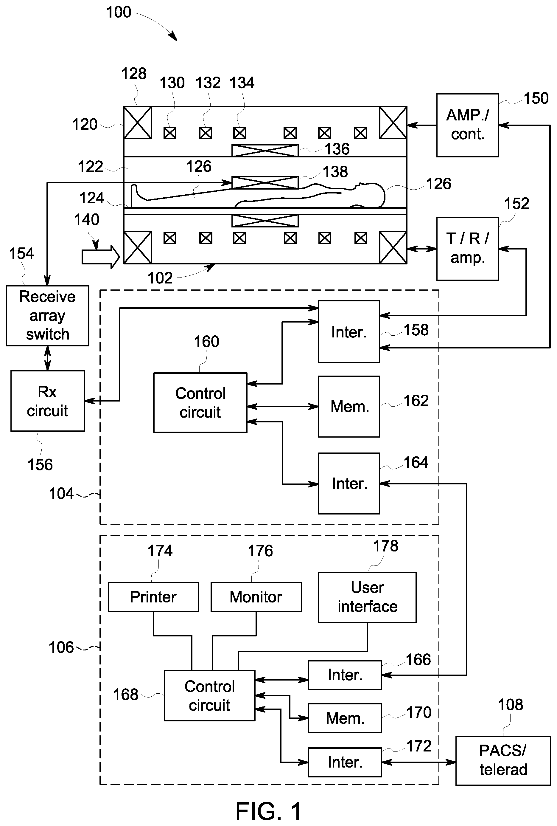 Patent US12376759 Figure 1 – System and method for improving magnetic resonance scanning workflow
