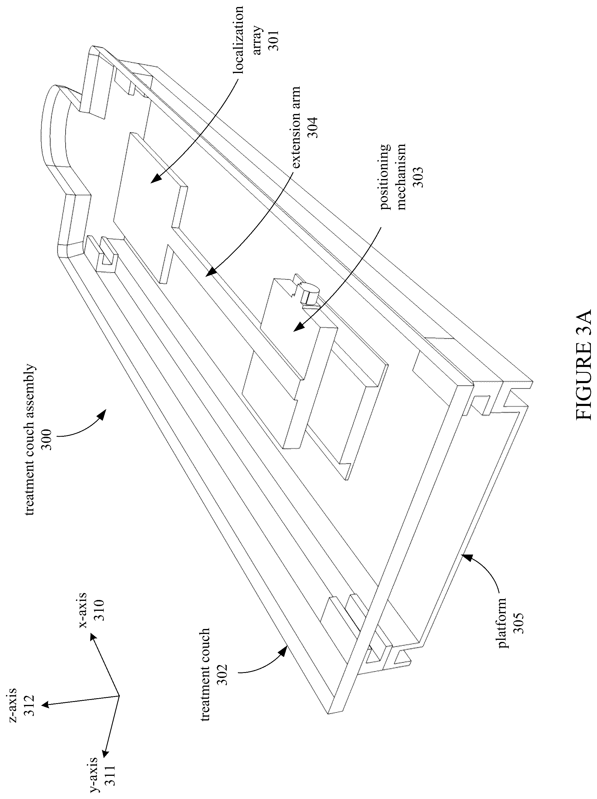 Patent US12376761 Figure 3 – Treatment couch with localization array